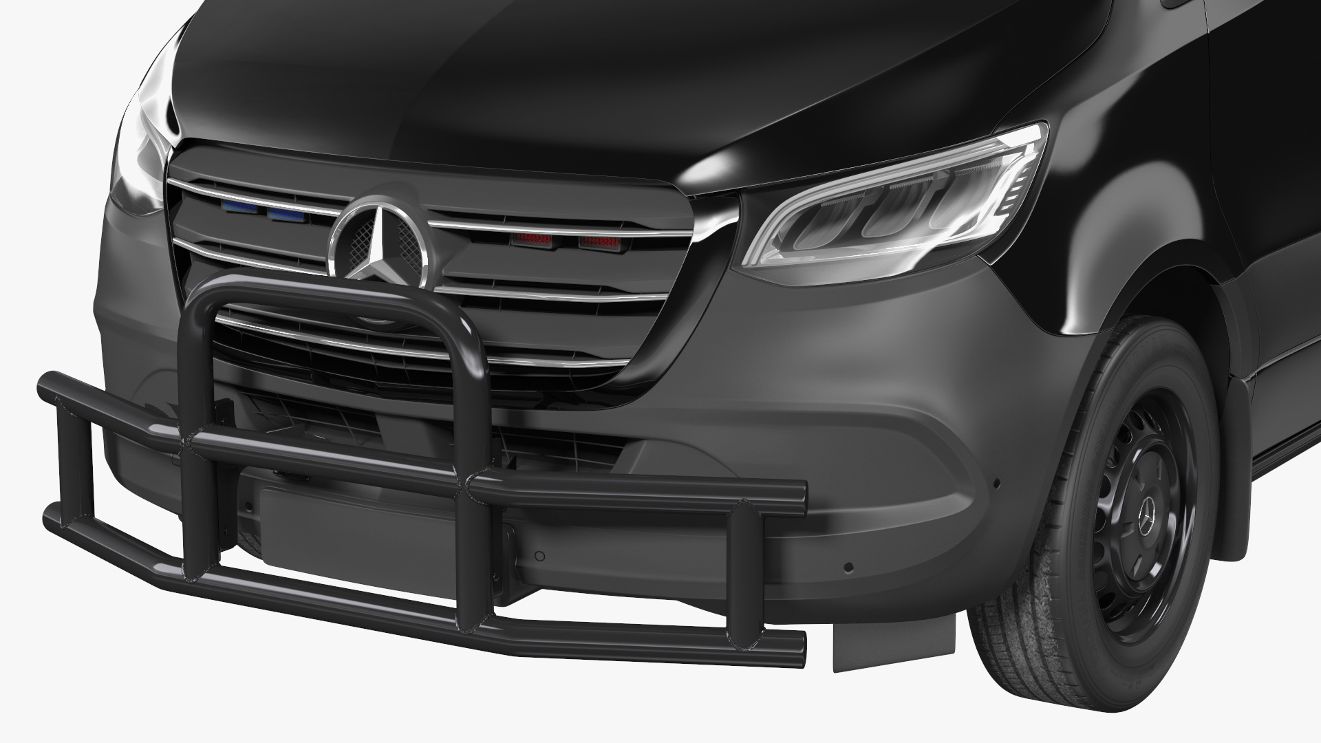 3D model SWAT Van Bulletproof Mercedes Simple Interior