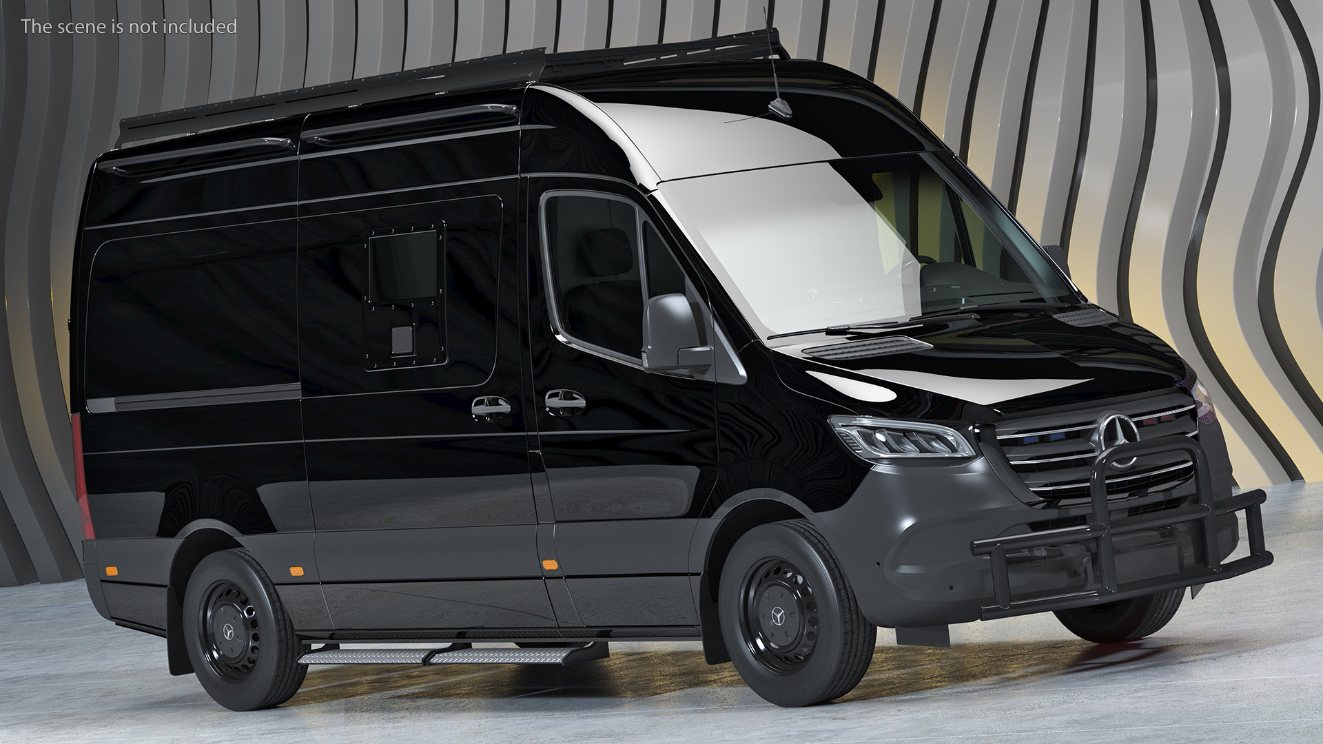 3D model SWAT Van Bulletproof Mercedes Simple Interior