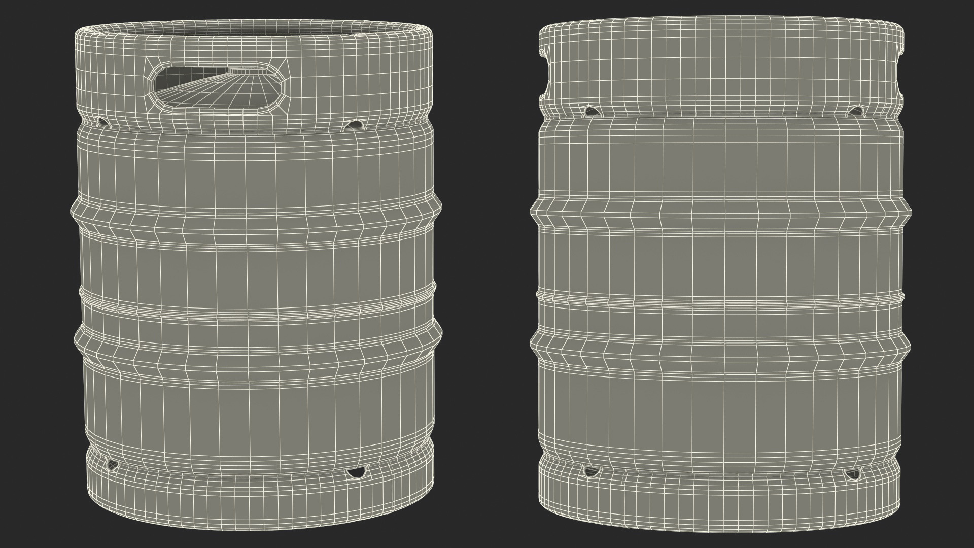 3D Beer Kegs Set model