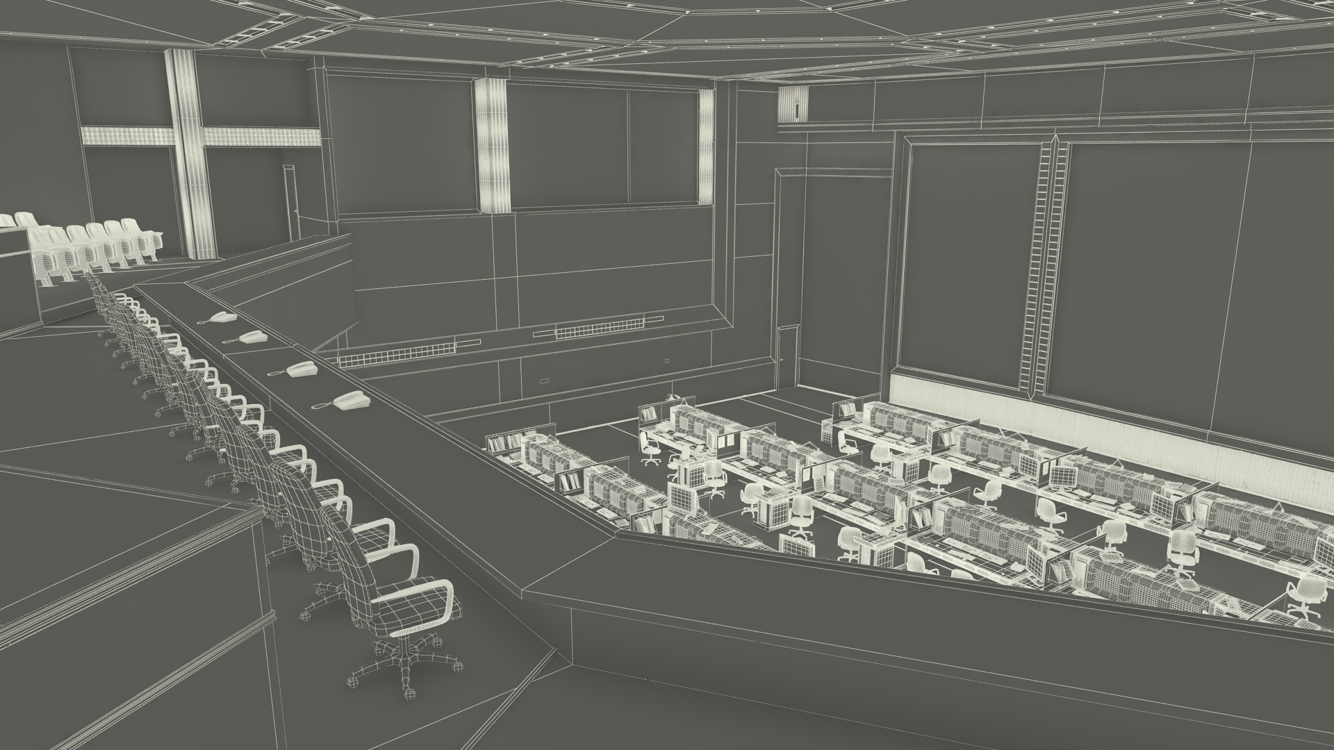 3D Mission Control Center Moscow for International Space Station
