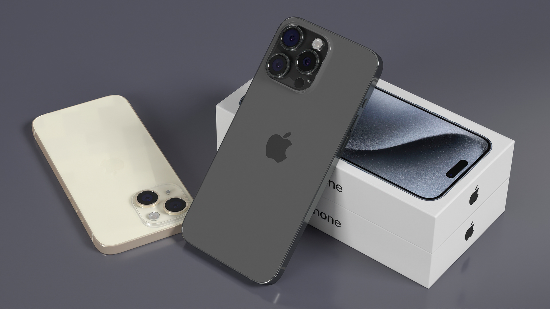3D Apple IPhone 15 Different Colors Unpacked