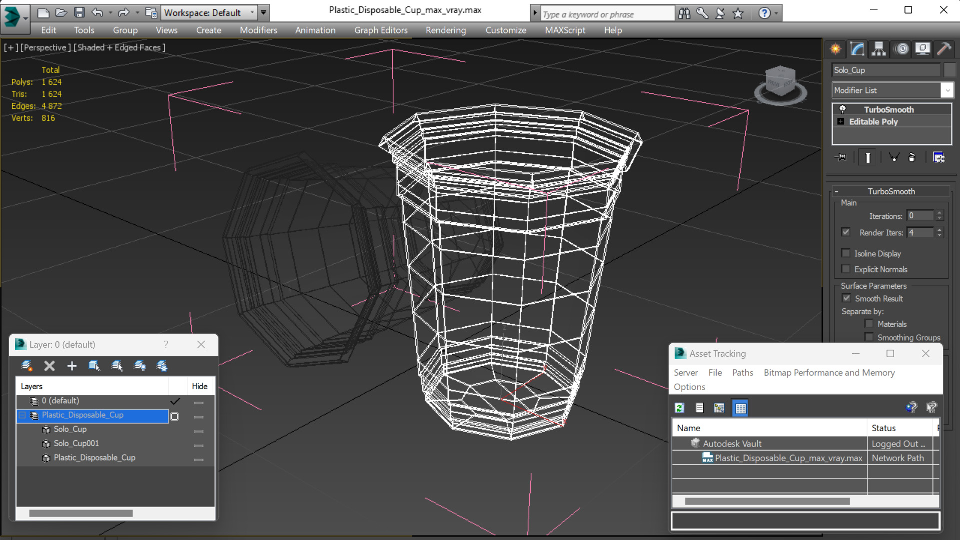 Plastic Disposable Cup 3D