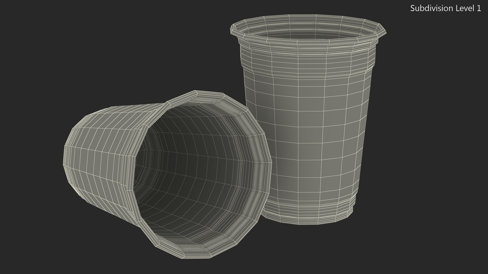 Plastic Disposable Cup 3D