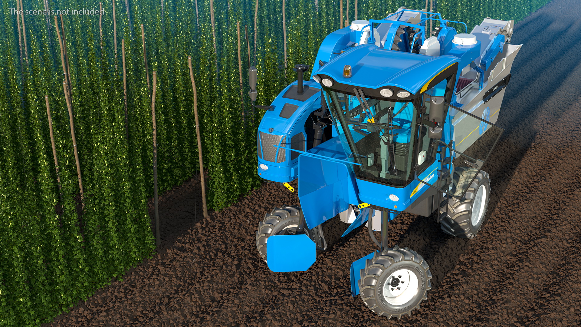 3D New Holland Braud 9090X Olive Harvester Rigged