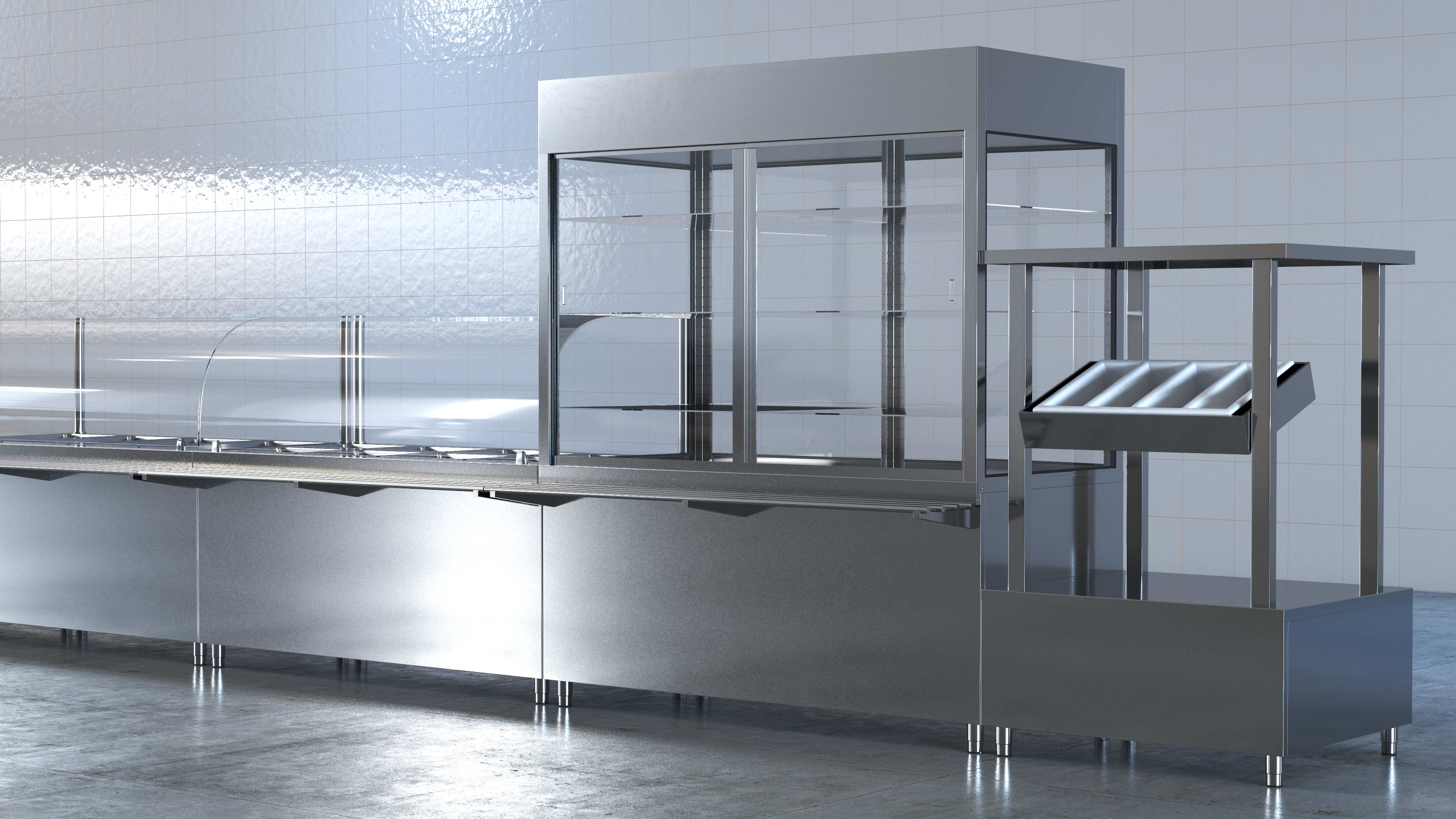 Stainless Steel Self Service Line, view 3