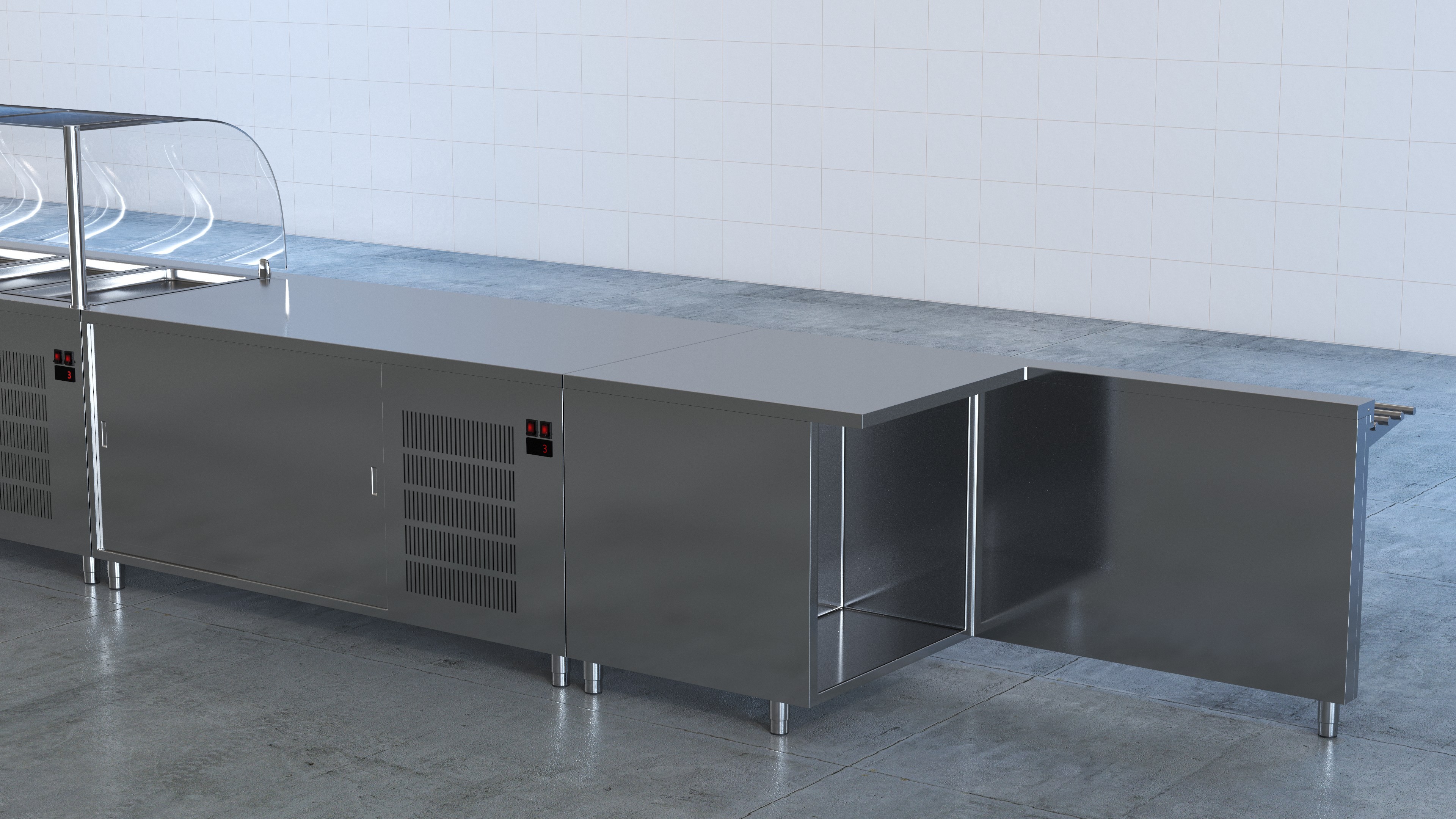 Stainless Steel Self Service Line, view 9