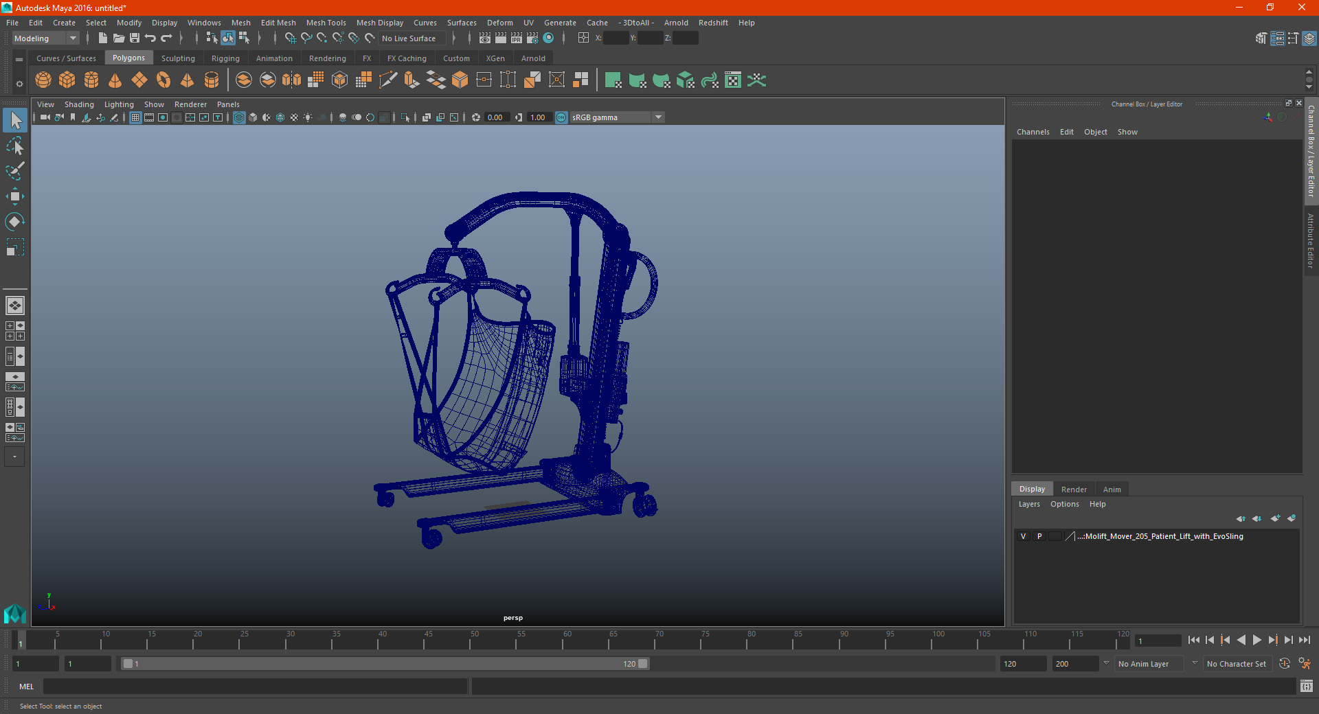 3D Molift Mover 205 Patient Lift with EvoSling model