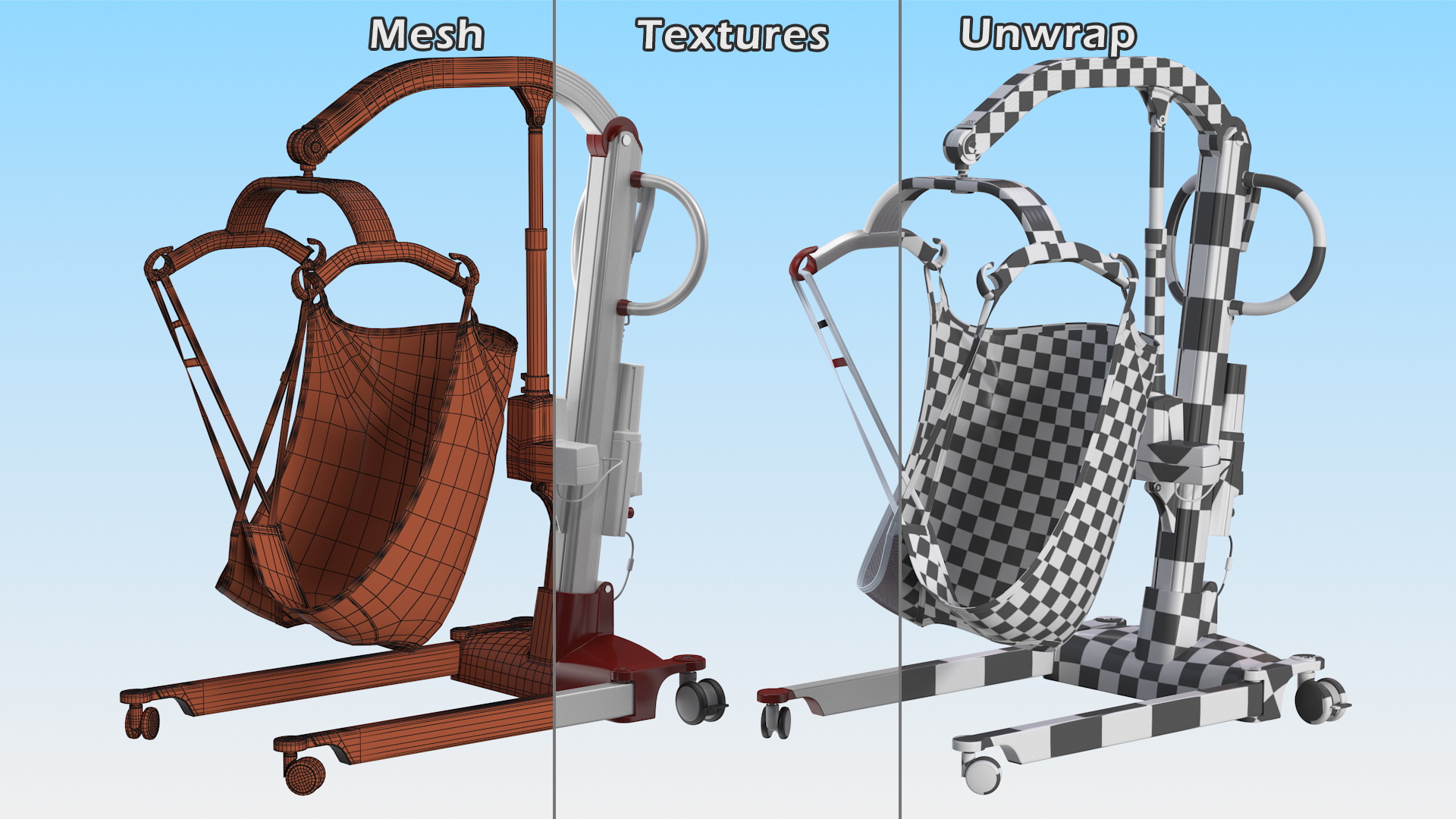 3D Molift Mover 205 Patient Lift with EvoSling model