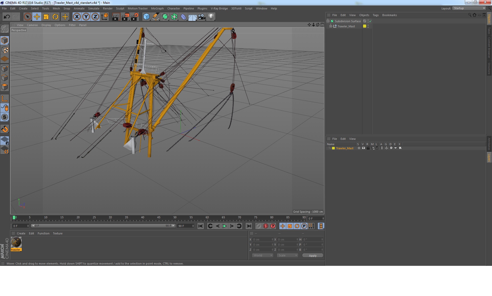 Trawler Mast 3D