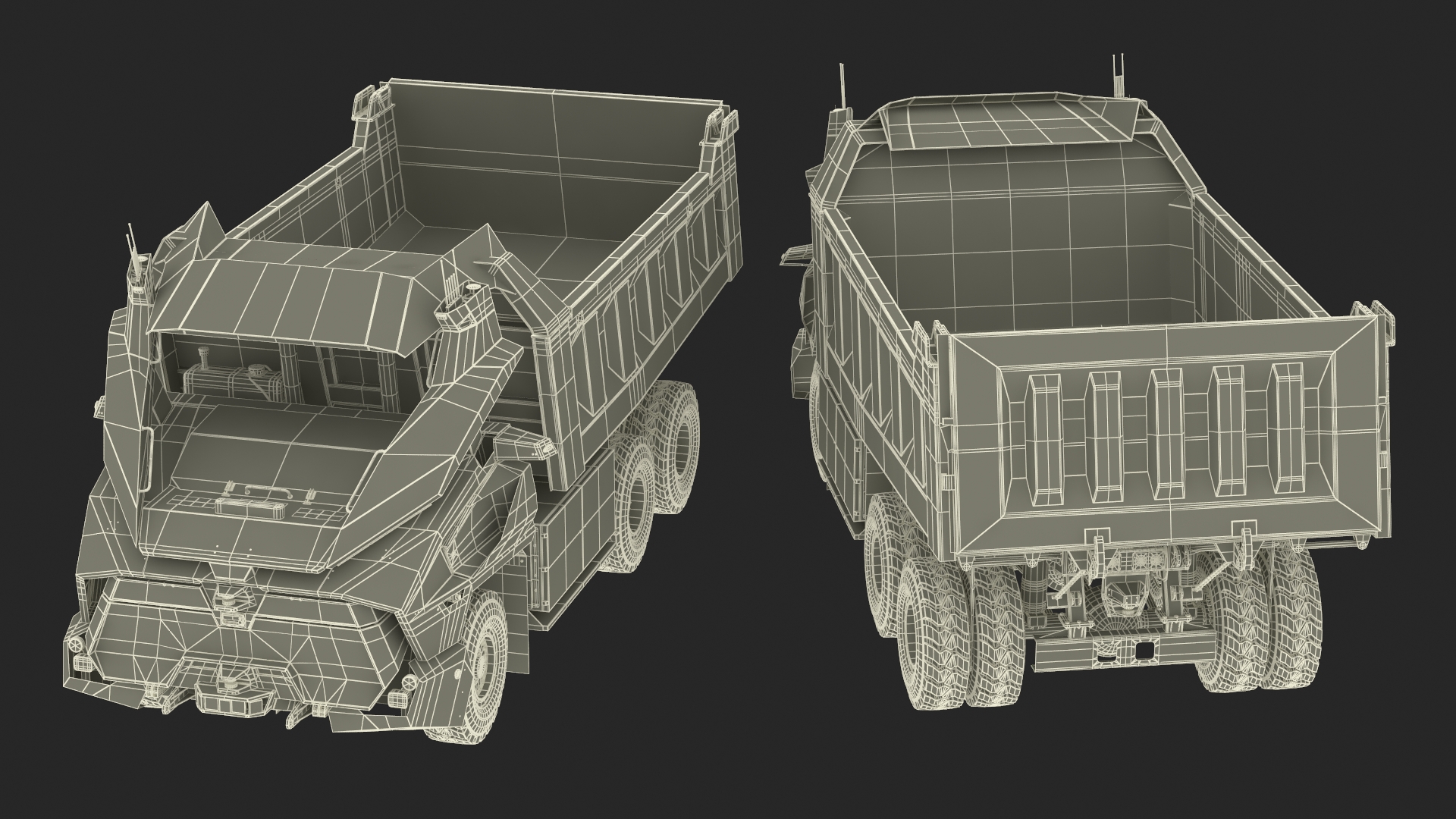 3D Autonomous Electric Mining Truck Green model