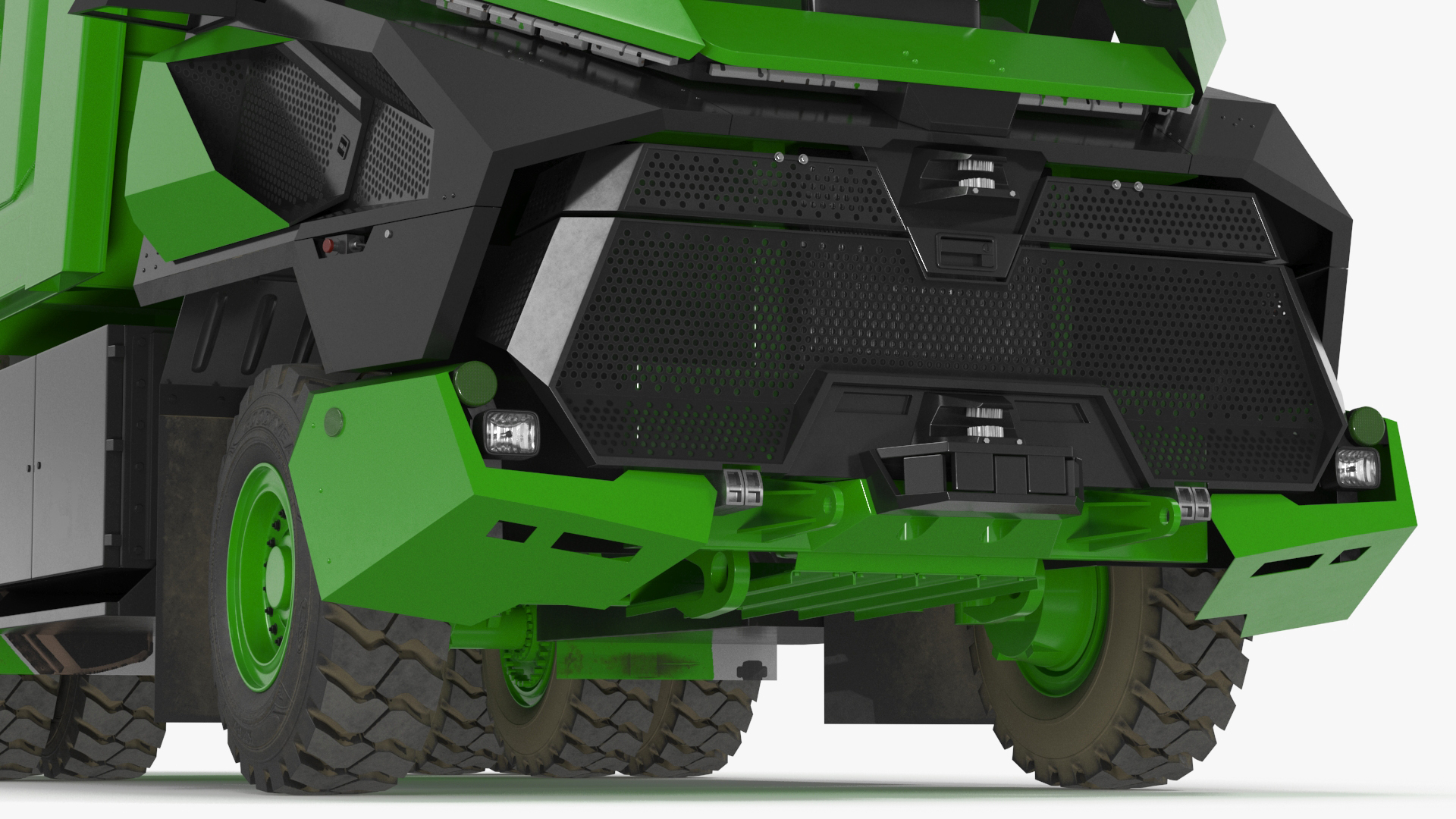 3D Autonomous Electric Mining Truck Green model