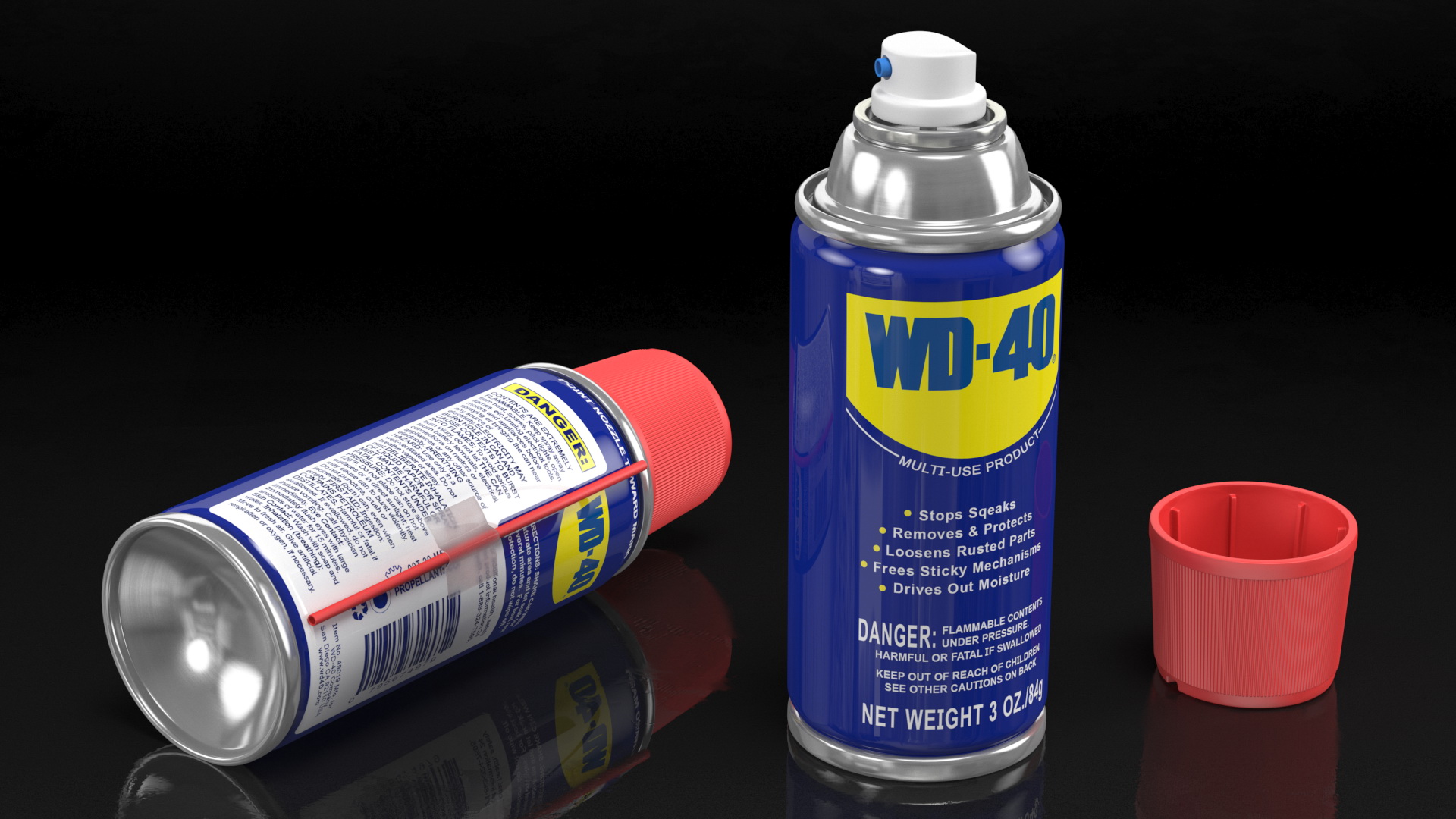 WD 40 Multi Purpose Water Displacer Aerosol Spray 3D model