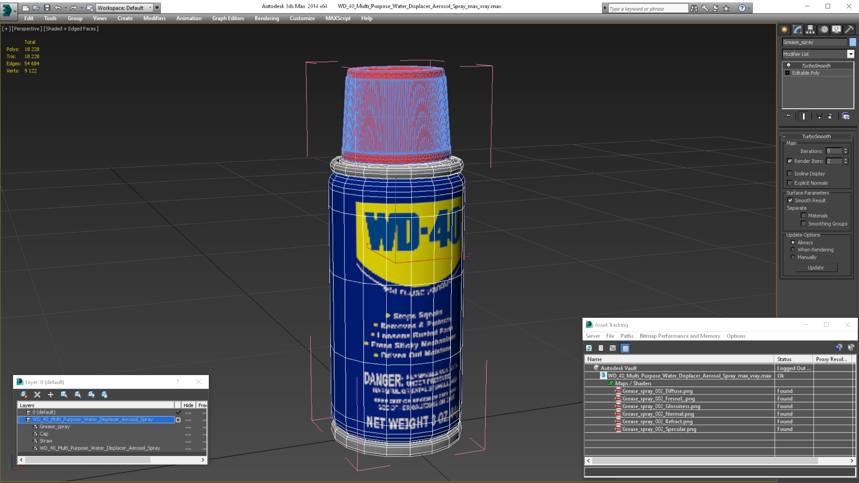 WD 40 Multi Purpose Water Displacer Aerosol Spray 3D model