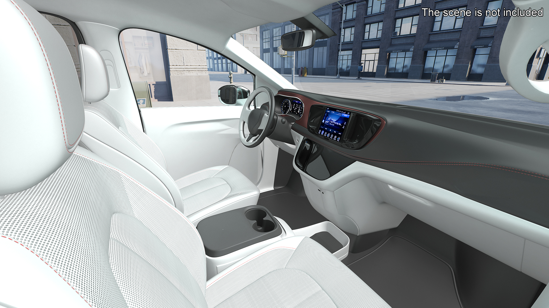 3D Waymo NAIAS 3 Self Driving Car Simple Interior
