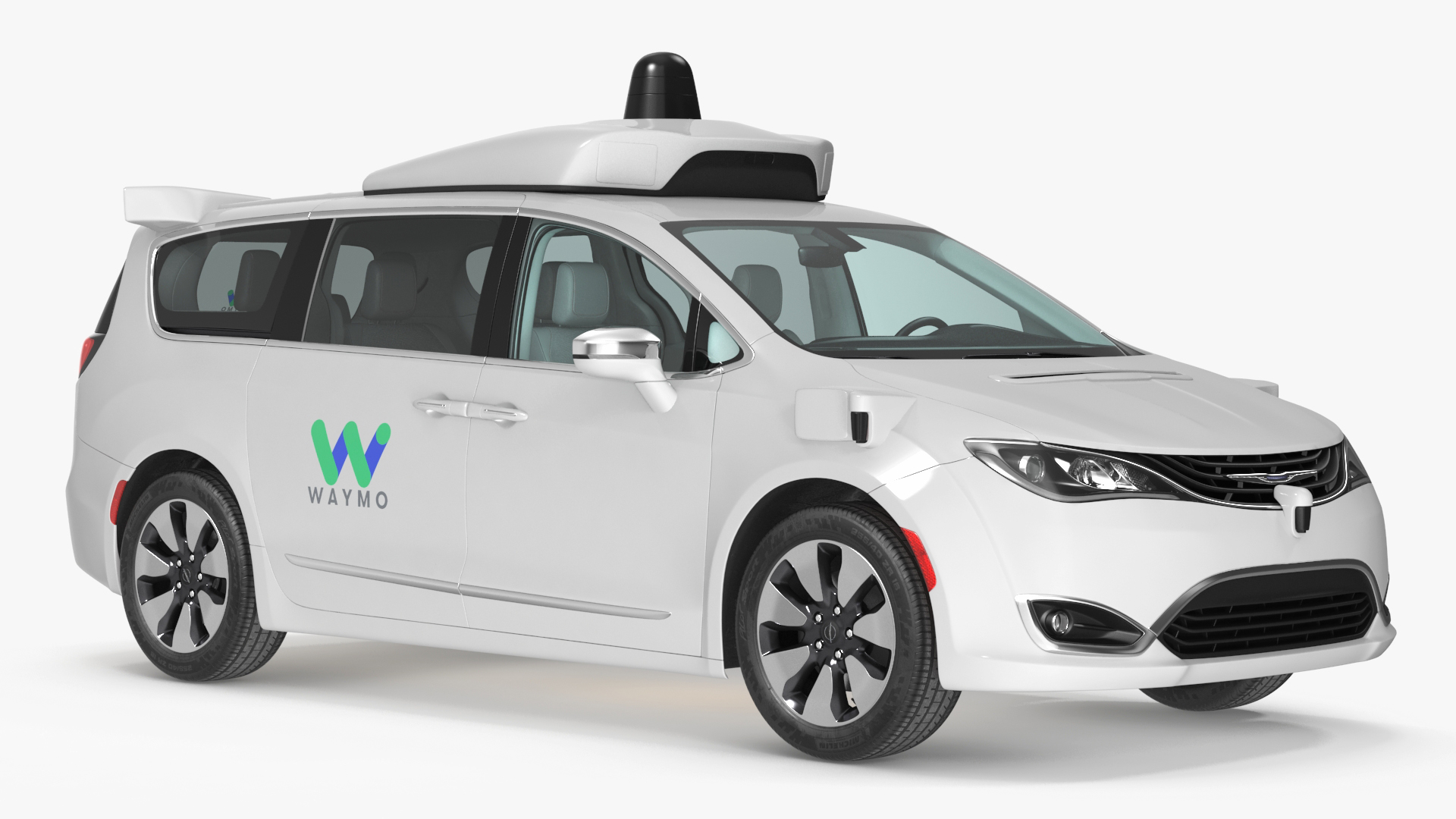 3D Waymo NAIAS 3 Self Driving Car Simple Interior