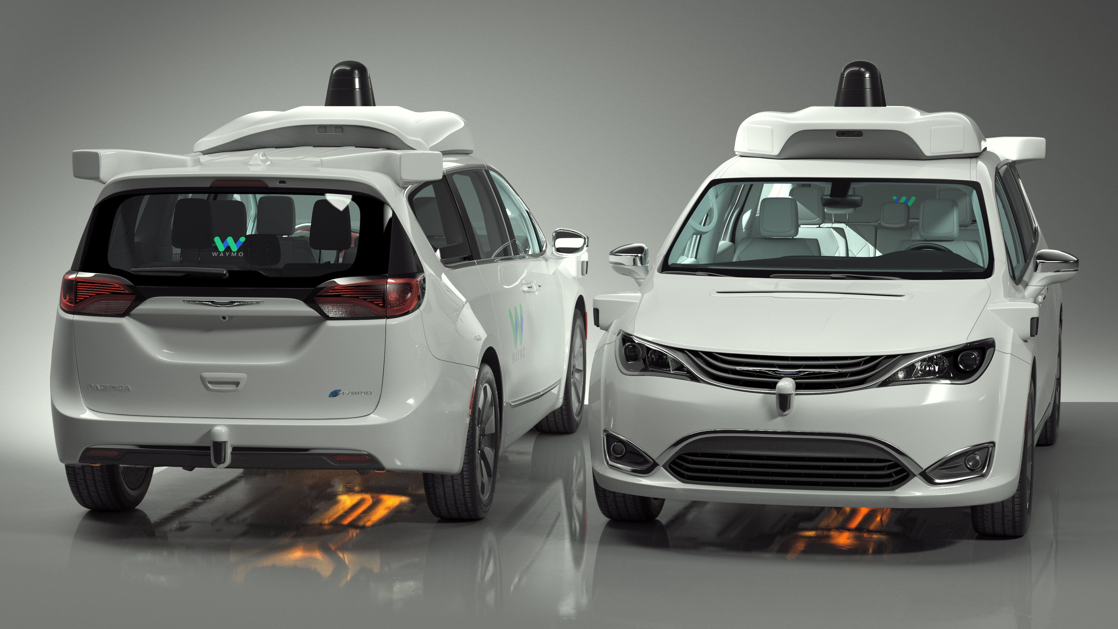 3D Waymo NAIAS 3 Self Driving Car Simple Interior
