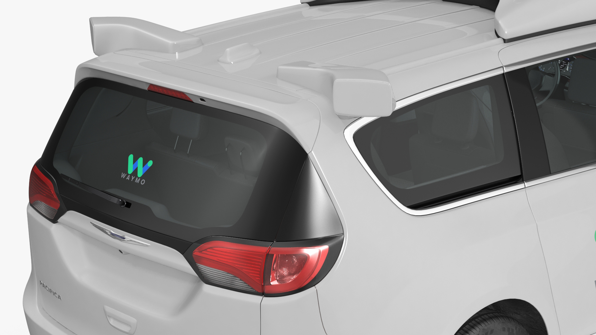 3D Waymo NAIAS 3 Self Driving Car Simple Interior