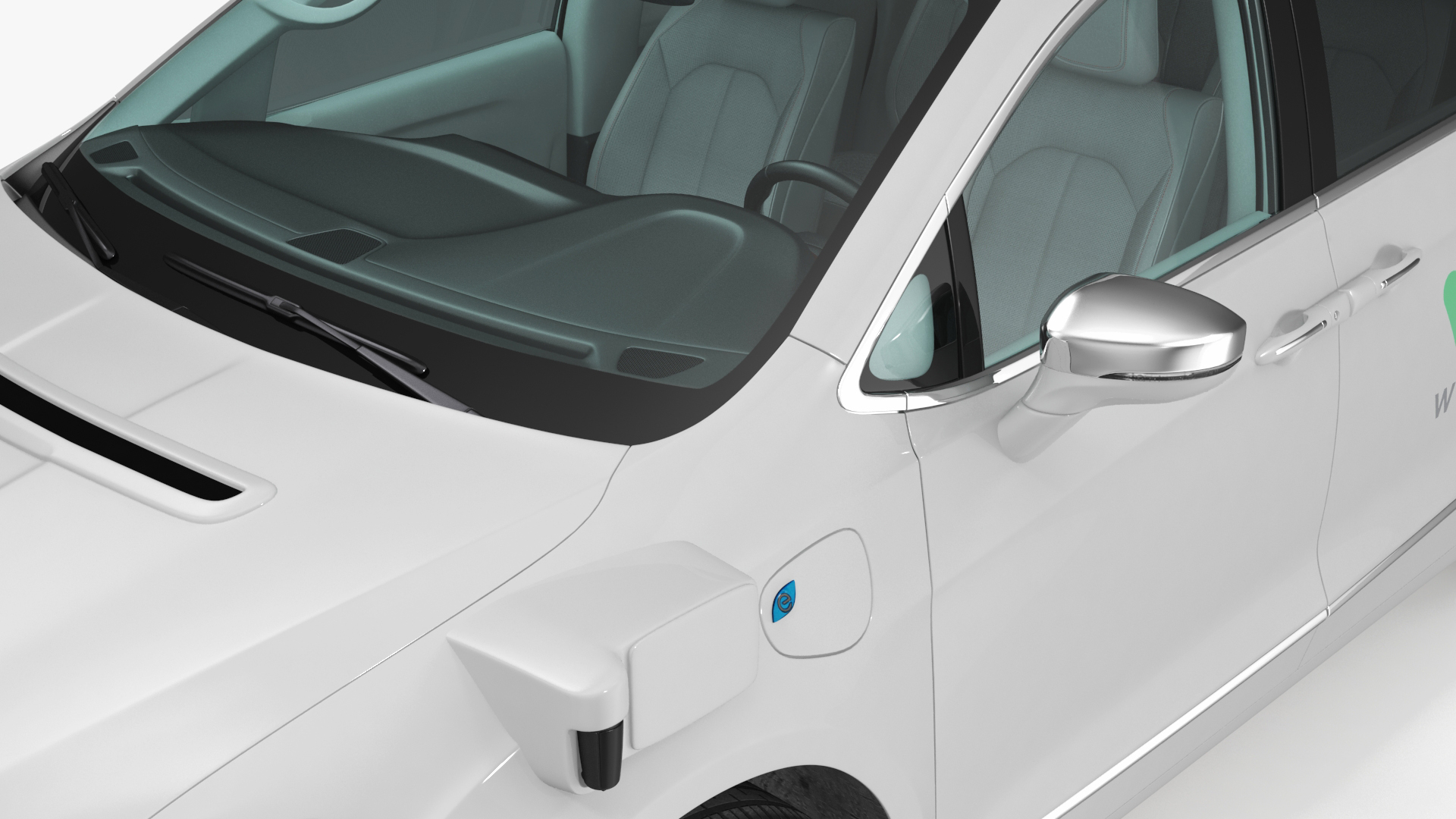 3D Waymo NAIAS 3 Self Driving Car Simple Interior