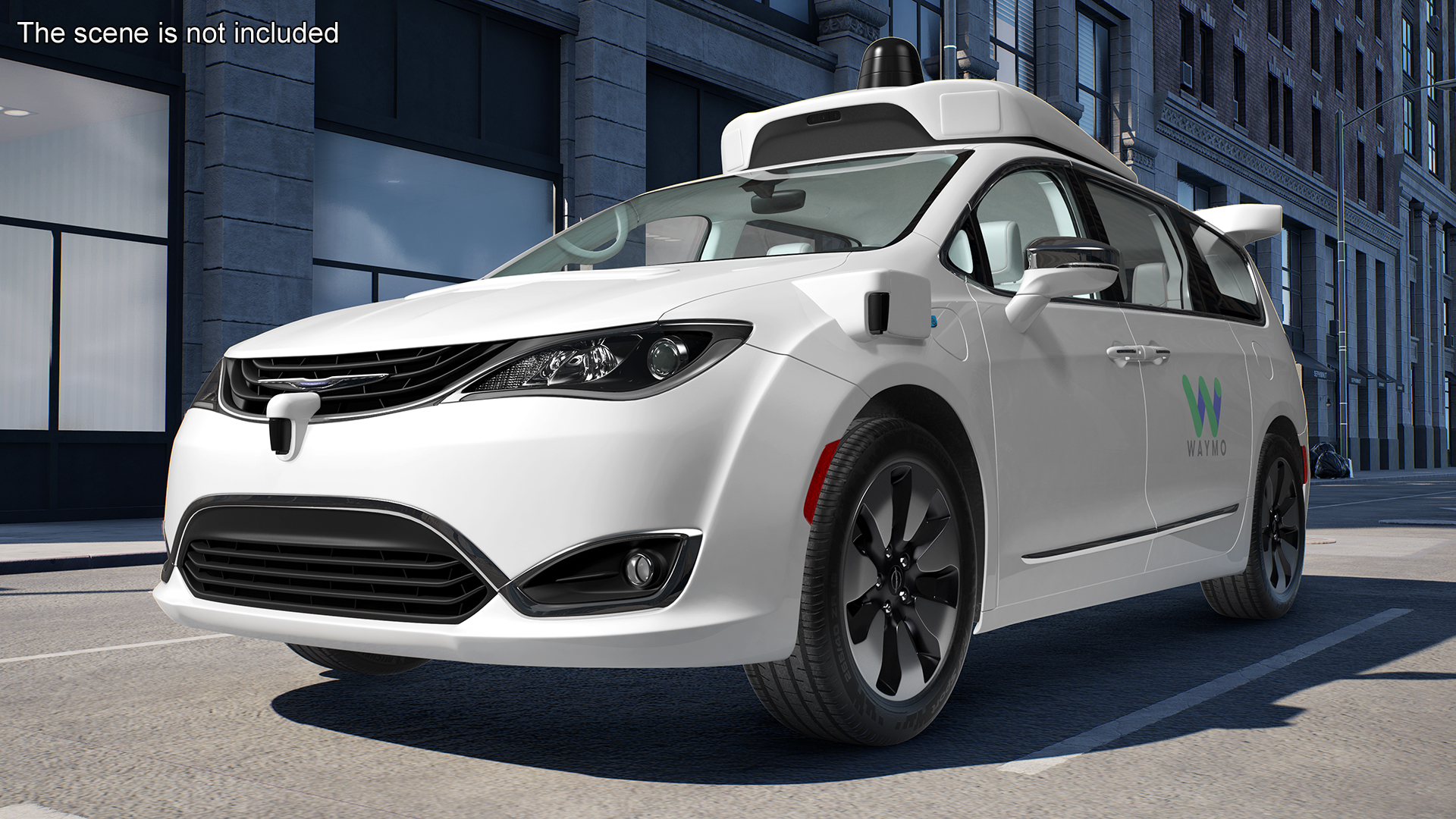 3D Waymo NAIAS 3 Self Driving Car Simple Interior