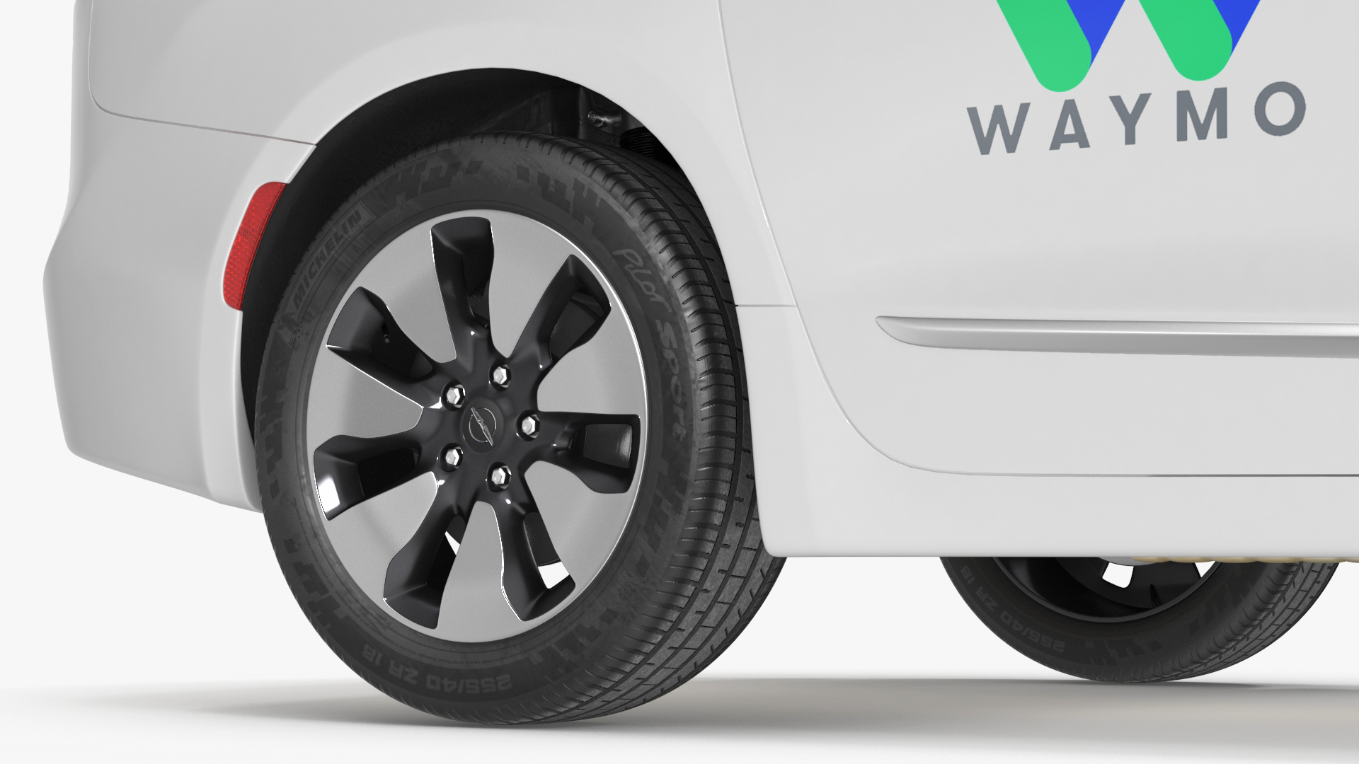 3D Waymo NAIAS 3 Self Driving Car Simple Interior