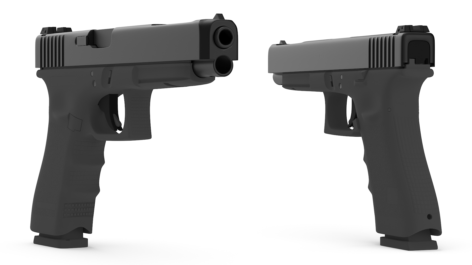 Armed Robber Character Aiming Pose 3D model