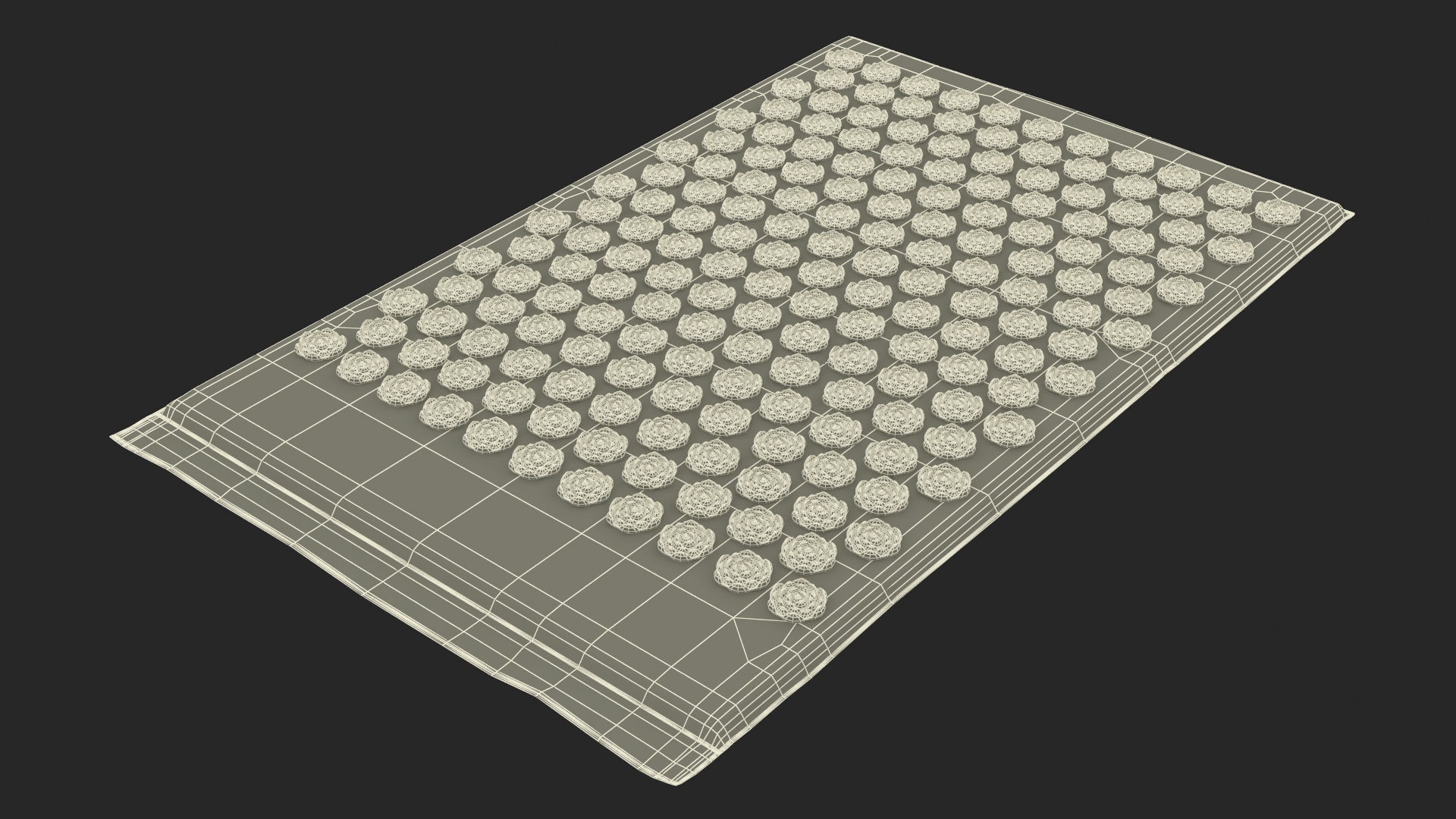 Massage Acupuncture Mat Black 3D model