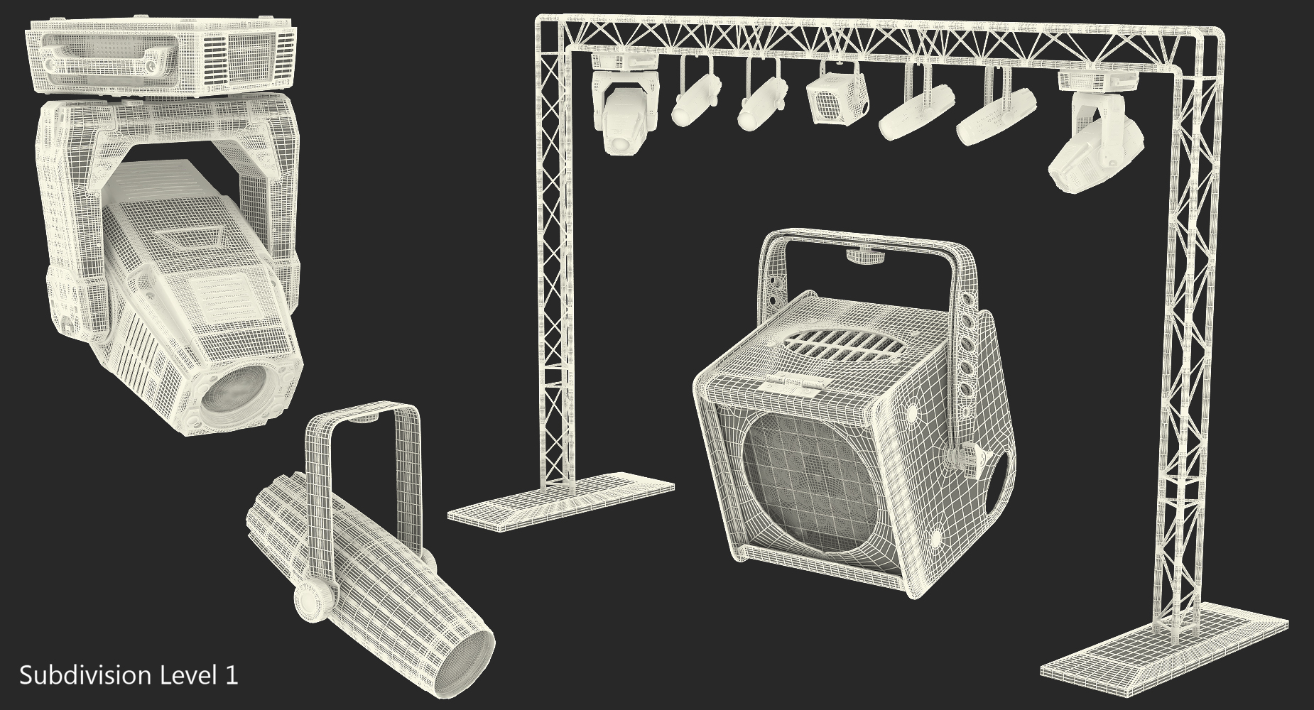 3D Mobile Truss System with Lights