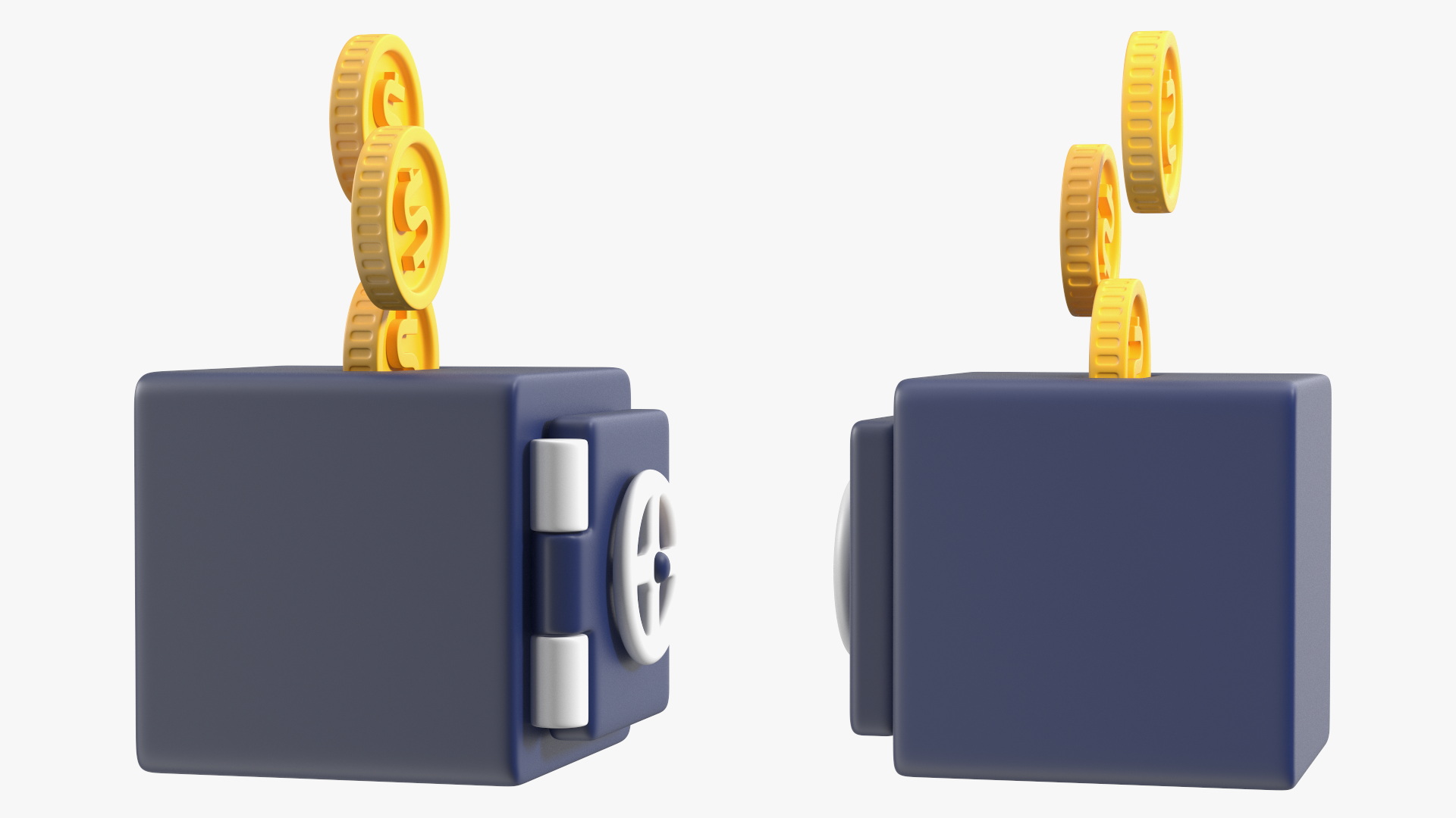 Safe Box Stylized Icon 3D