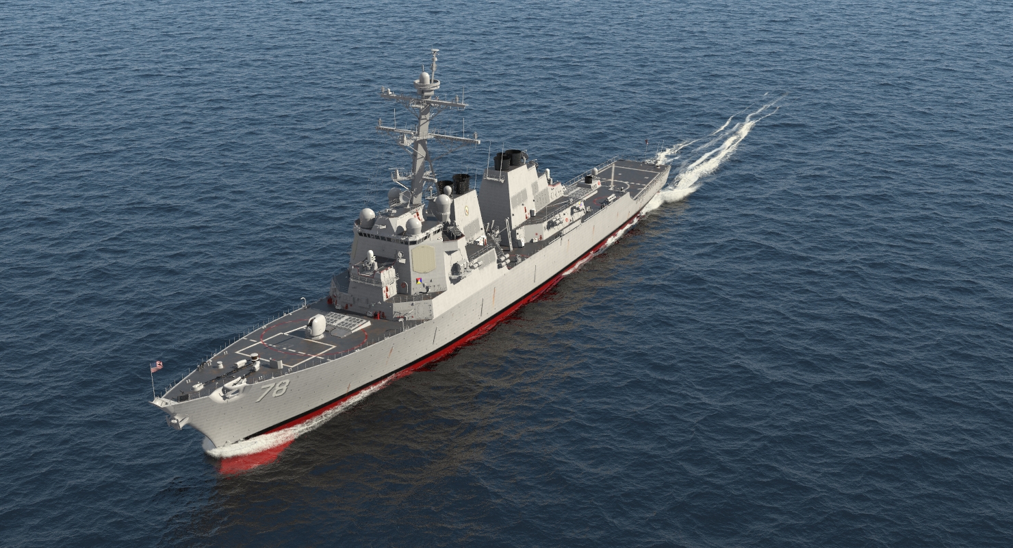 Arleigh Burke Destroyer Porter DDG 78 3D