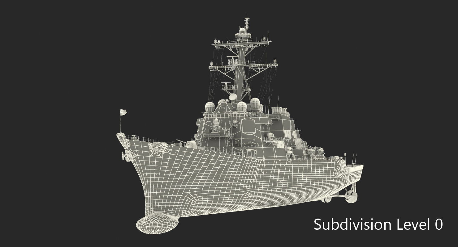 Arleigh Burke Destroyer Porter DDG 78 3D