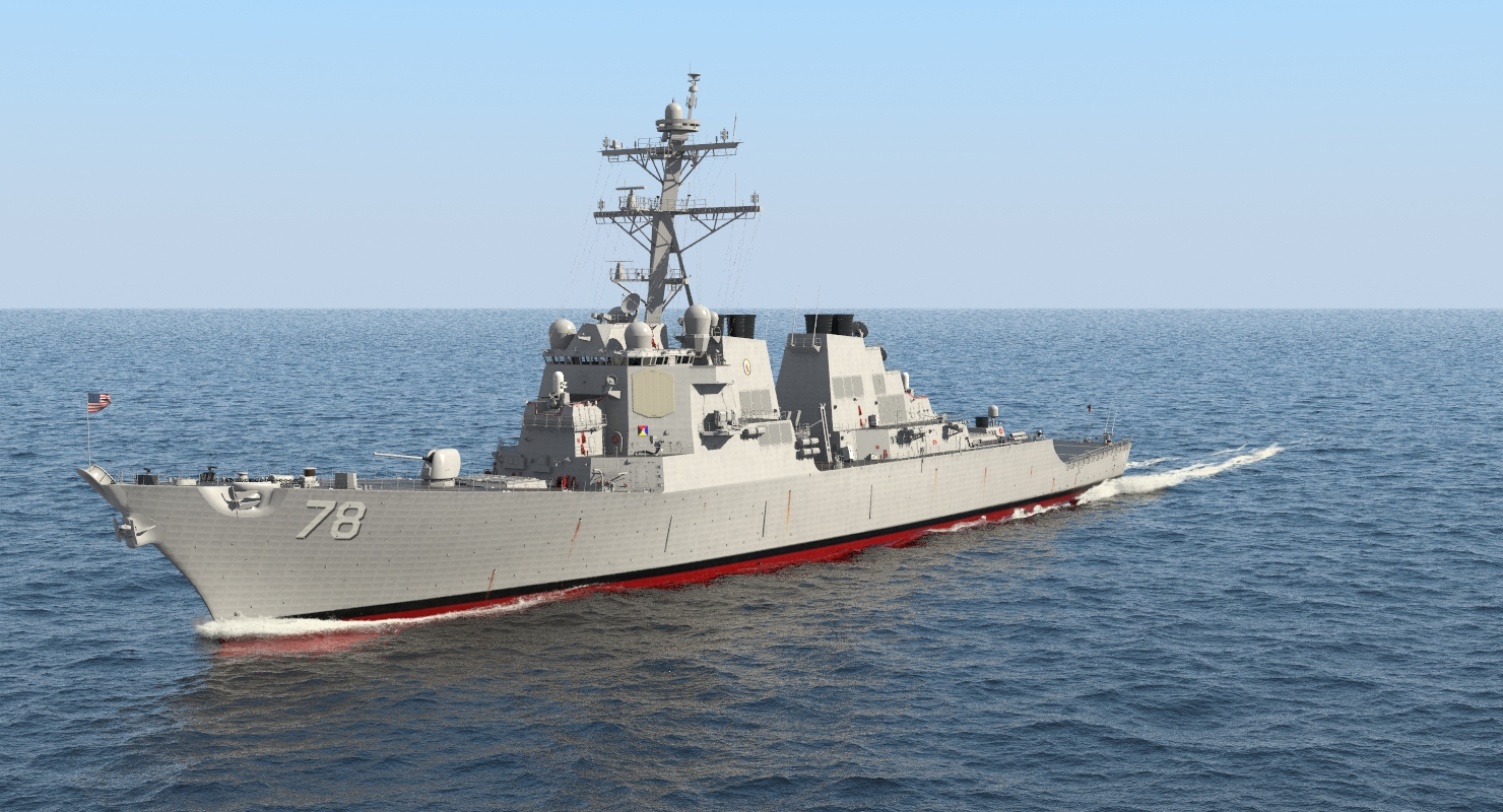 Arleigh Burke Destroyer Porter DDG 78 3D