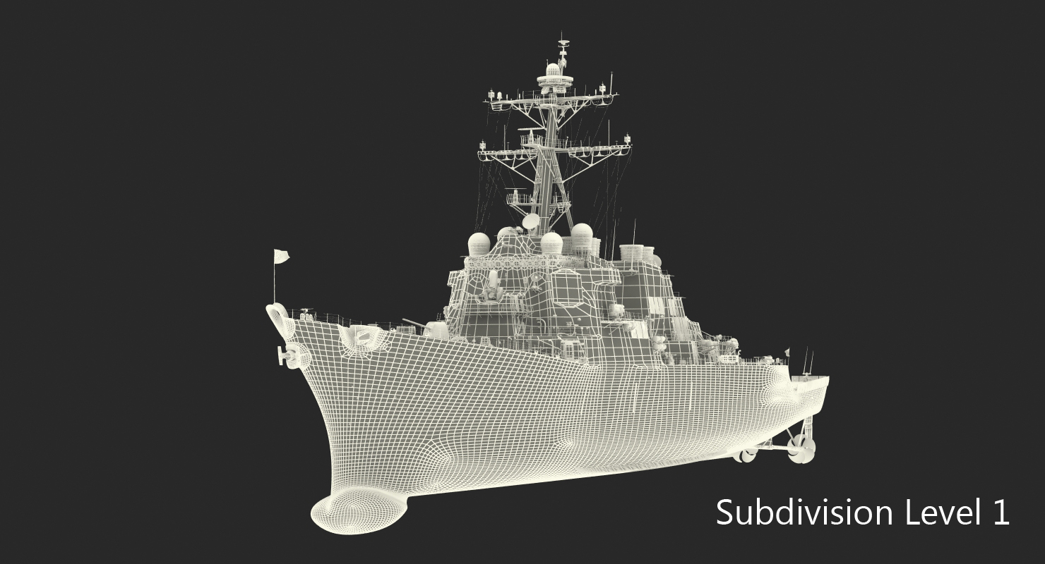 Arleigh Burke Destroyer Porter DDG 78 3D