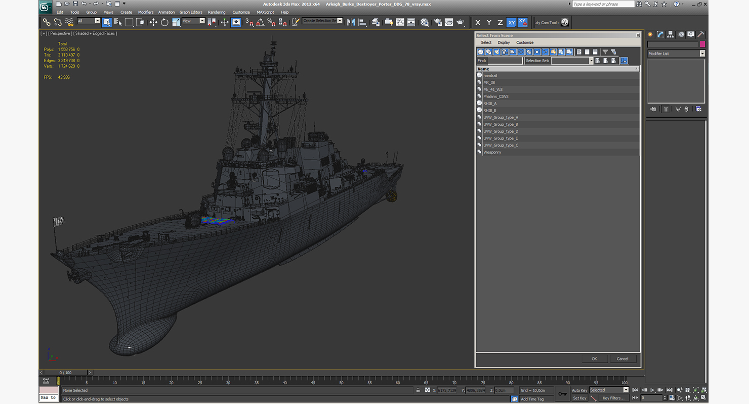 Arleigh Burke Destroyer Porter DDG 78 3D