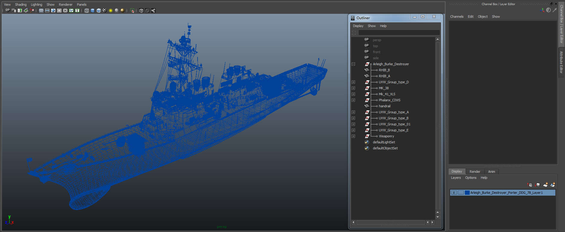 Arleigh Burke Destroyer Porter DDG 78 3D
