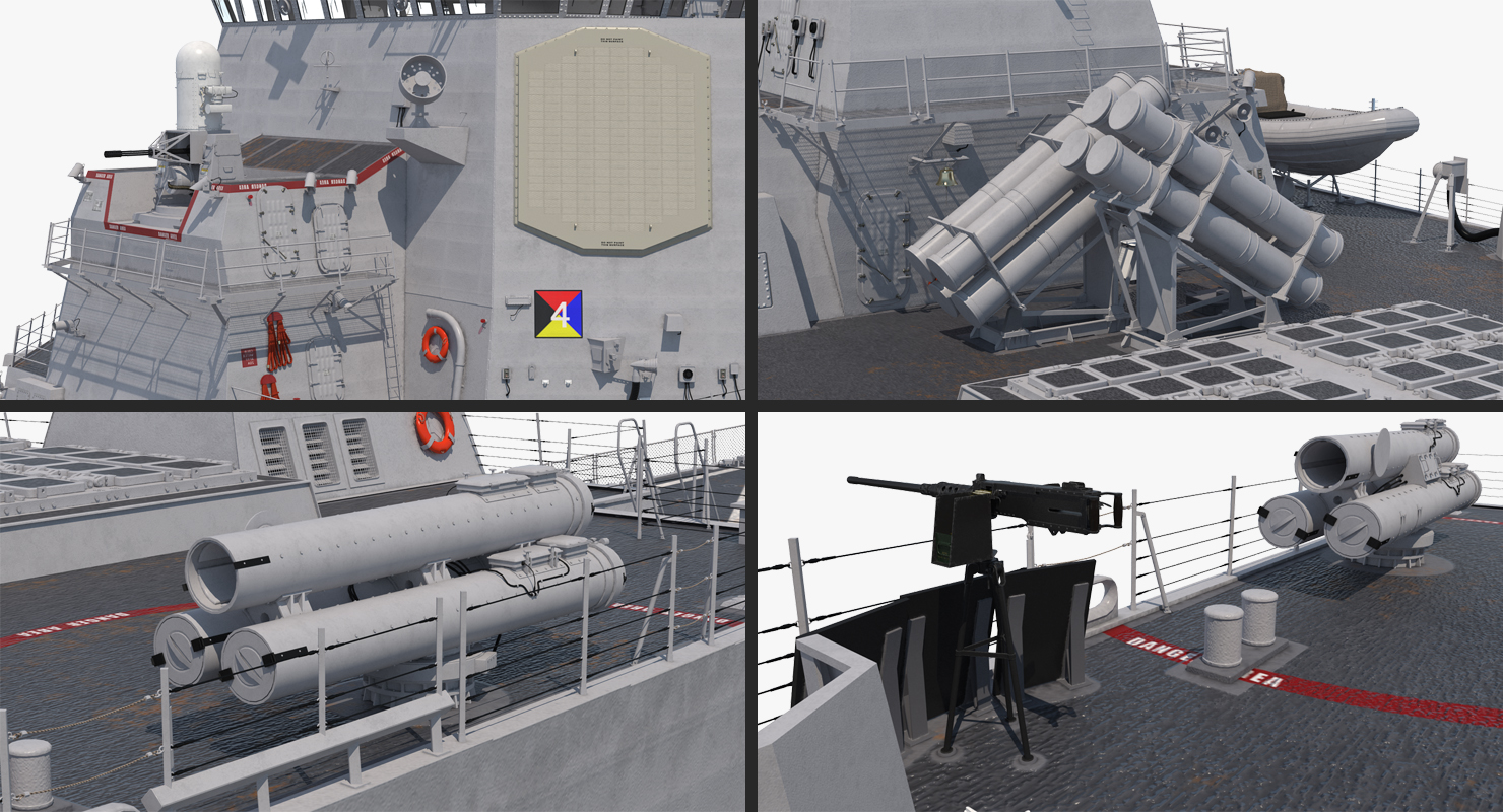 Arleigh Burke Destroyer Porter DDG 78 3D