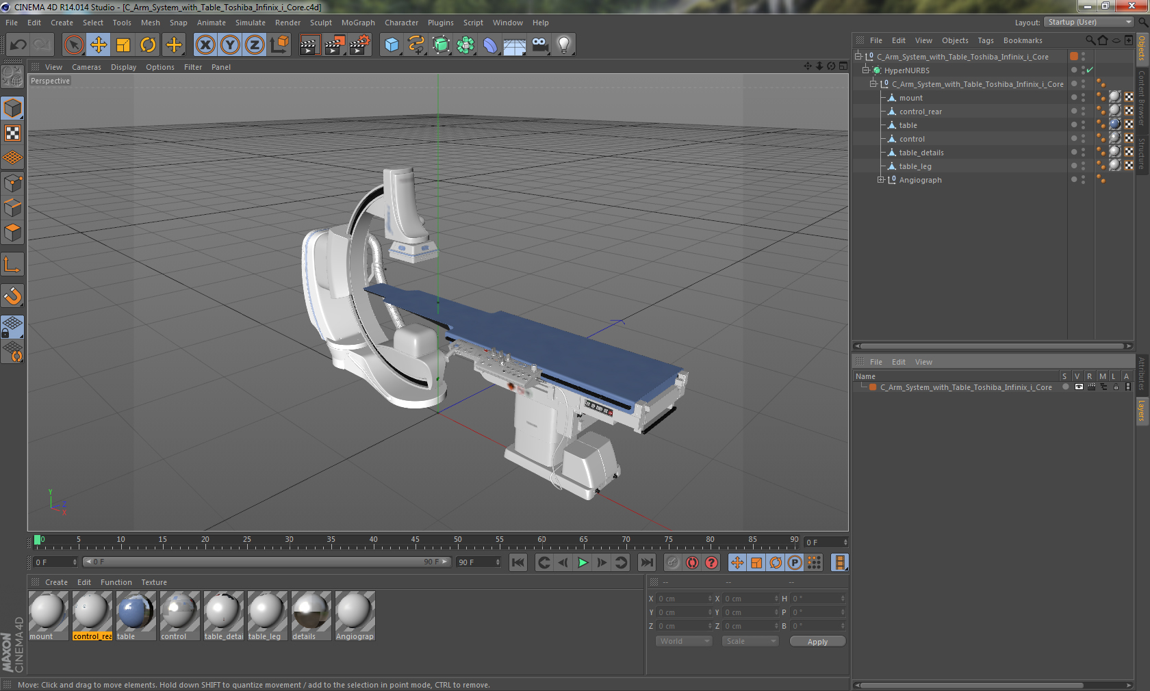 3D C Arm System with Table Toshiba Infinix i Core