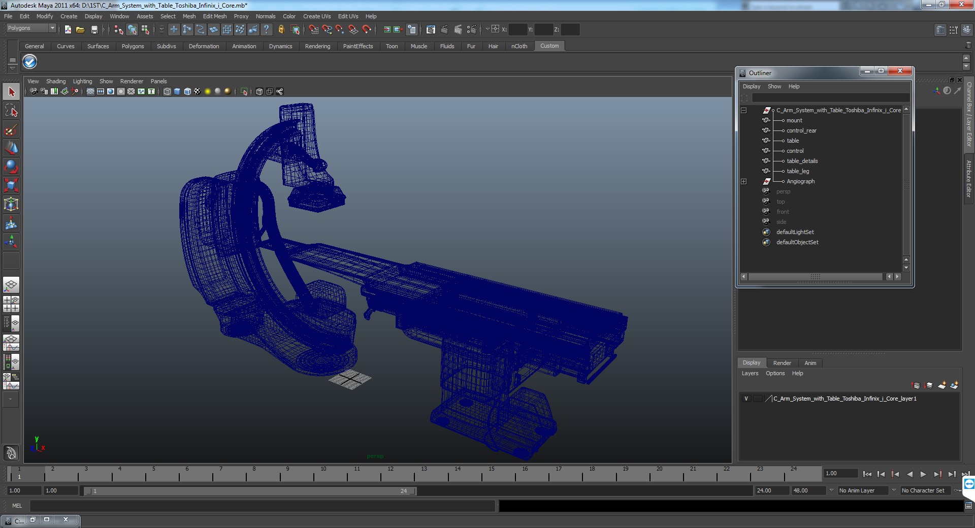 3D C Arm System with Table Toshiba Infinix i Core