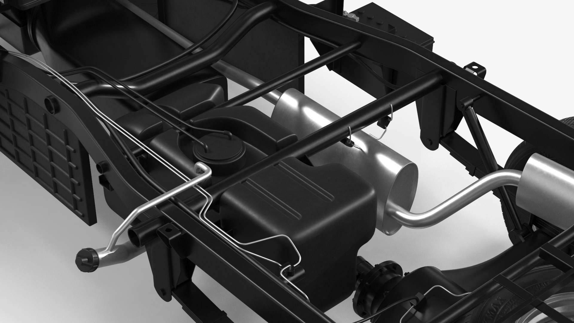 3D model Mini Truck Hyundai HR 2023 Bare Chassis Rigged for Maya