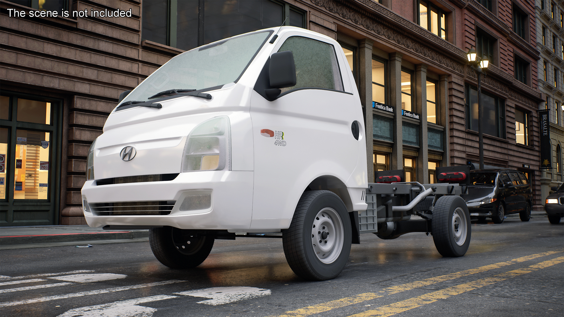 3D model Mini Truck Hyundai HR 2023 Bare Chassis Rigged for Maya