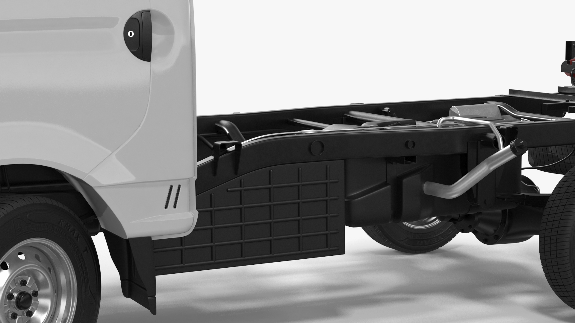 3D model Mini Truck Hyundai HR 2023 Bare Chassis Rigged for Maya