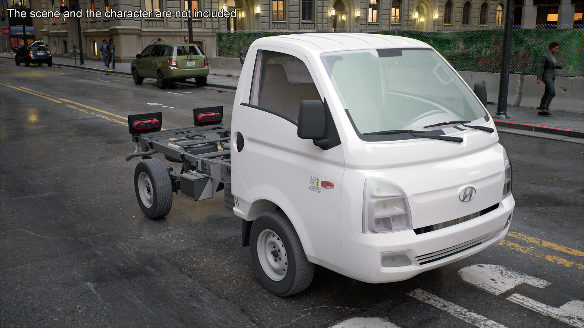 3D model Mini Truck Hyundai HR 2023 Bare Chassis Rigged for Maya