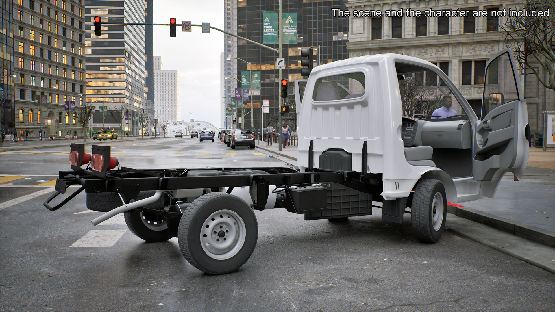 3D model Mini Truck Hyundai HR 2023 Bare Chassis Rigged for Maya