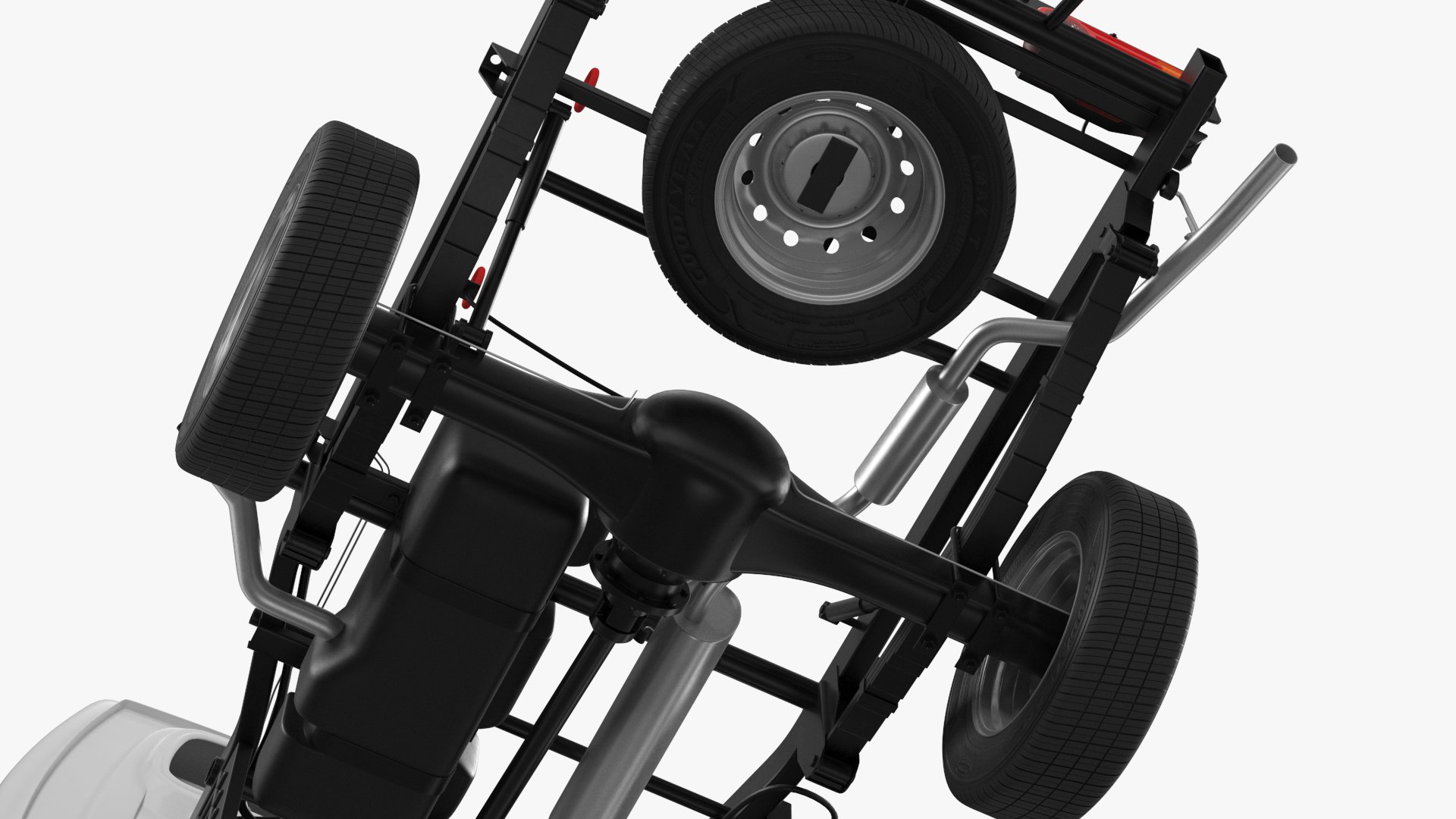 3D model Mini Truck Hyundai HR 2023 Bare Chassis Rigged for Maya