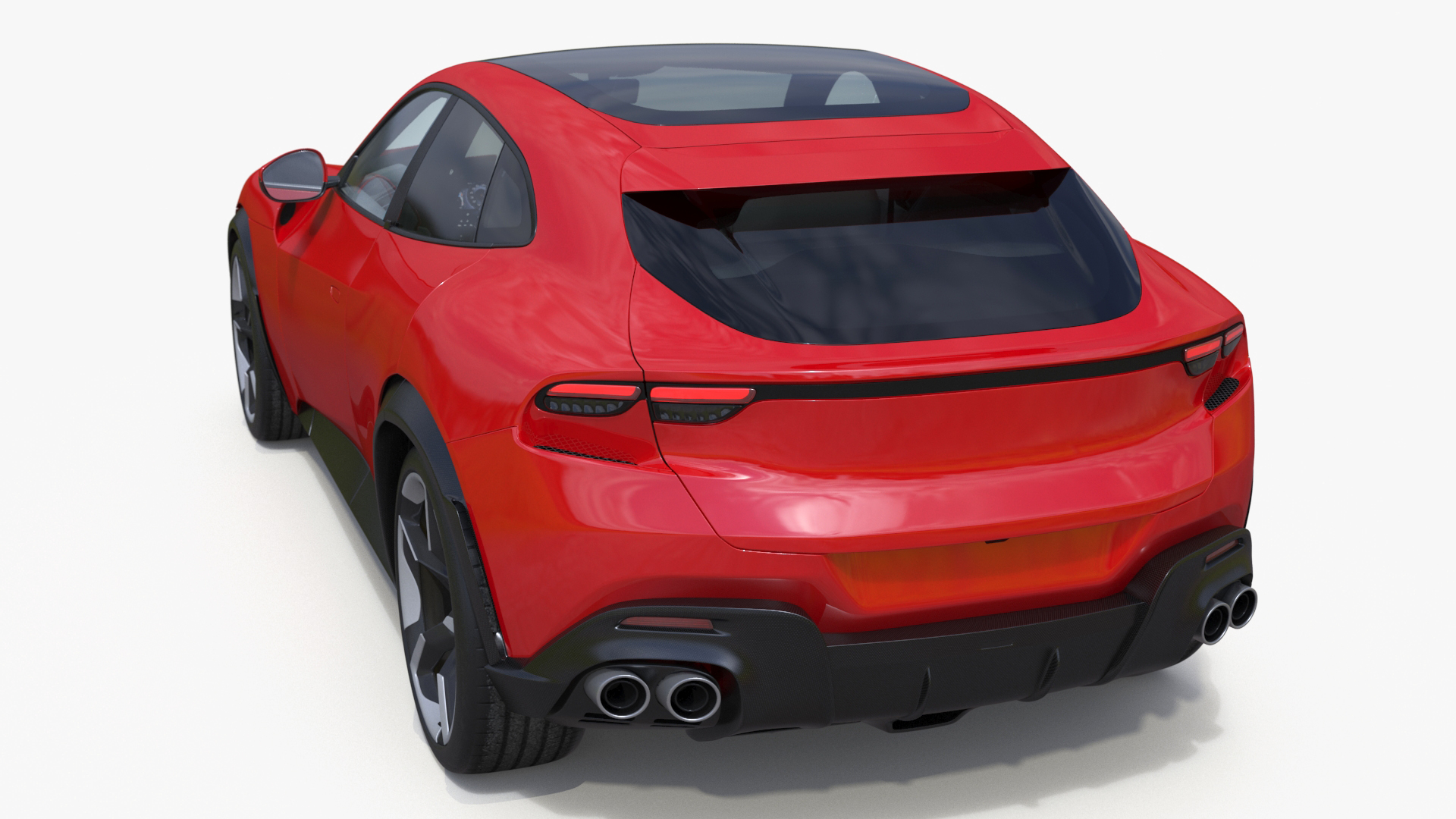 3D Ultimate Crossover Racing Car Red model