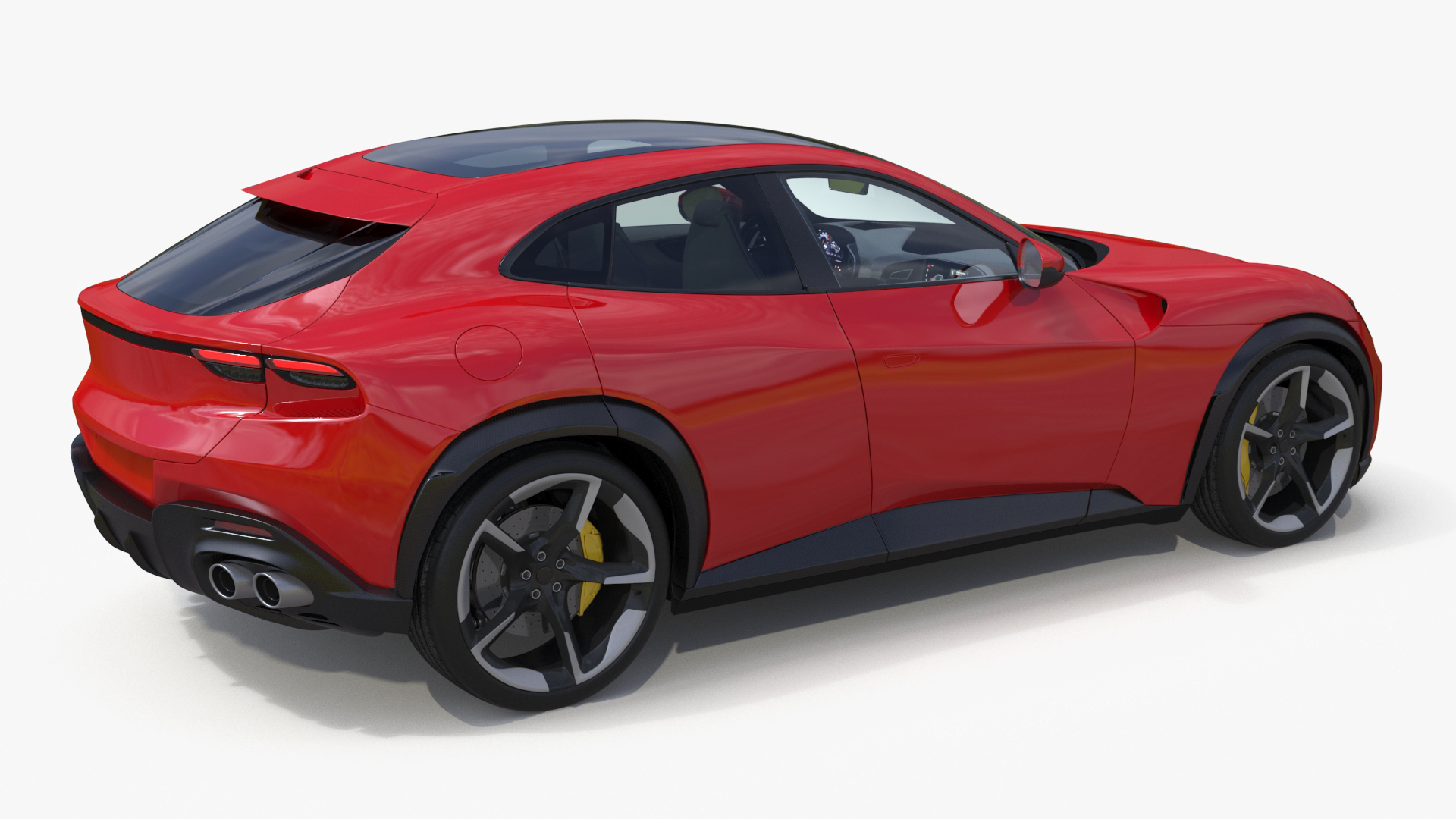 3D Ultimate Crossover Racing Car Red model
