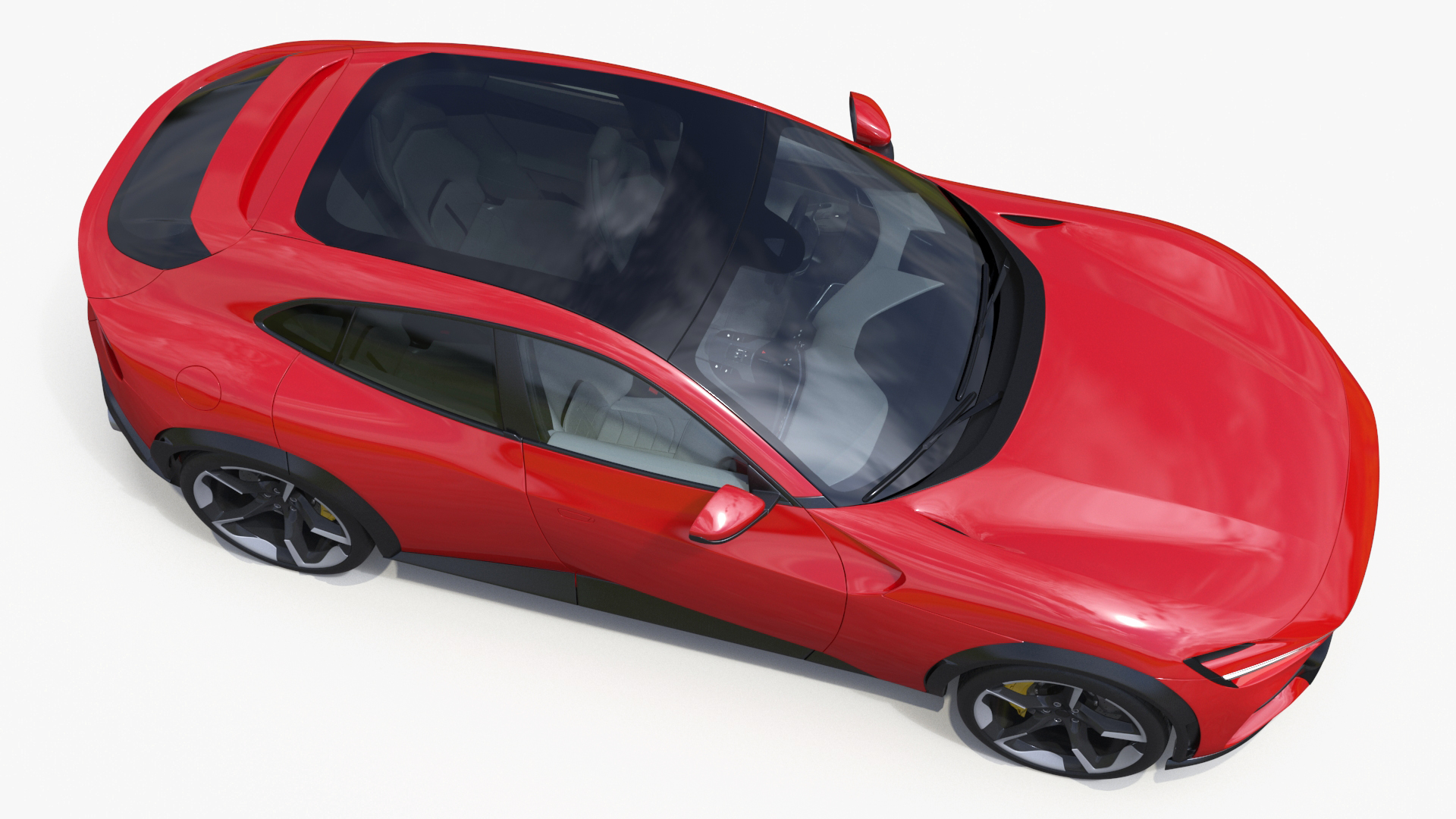 3D Ultimate Crossover Racing Car Red model