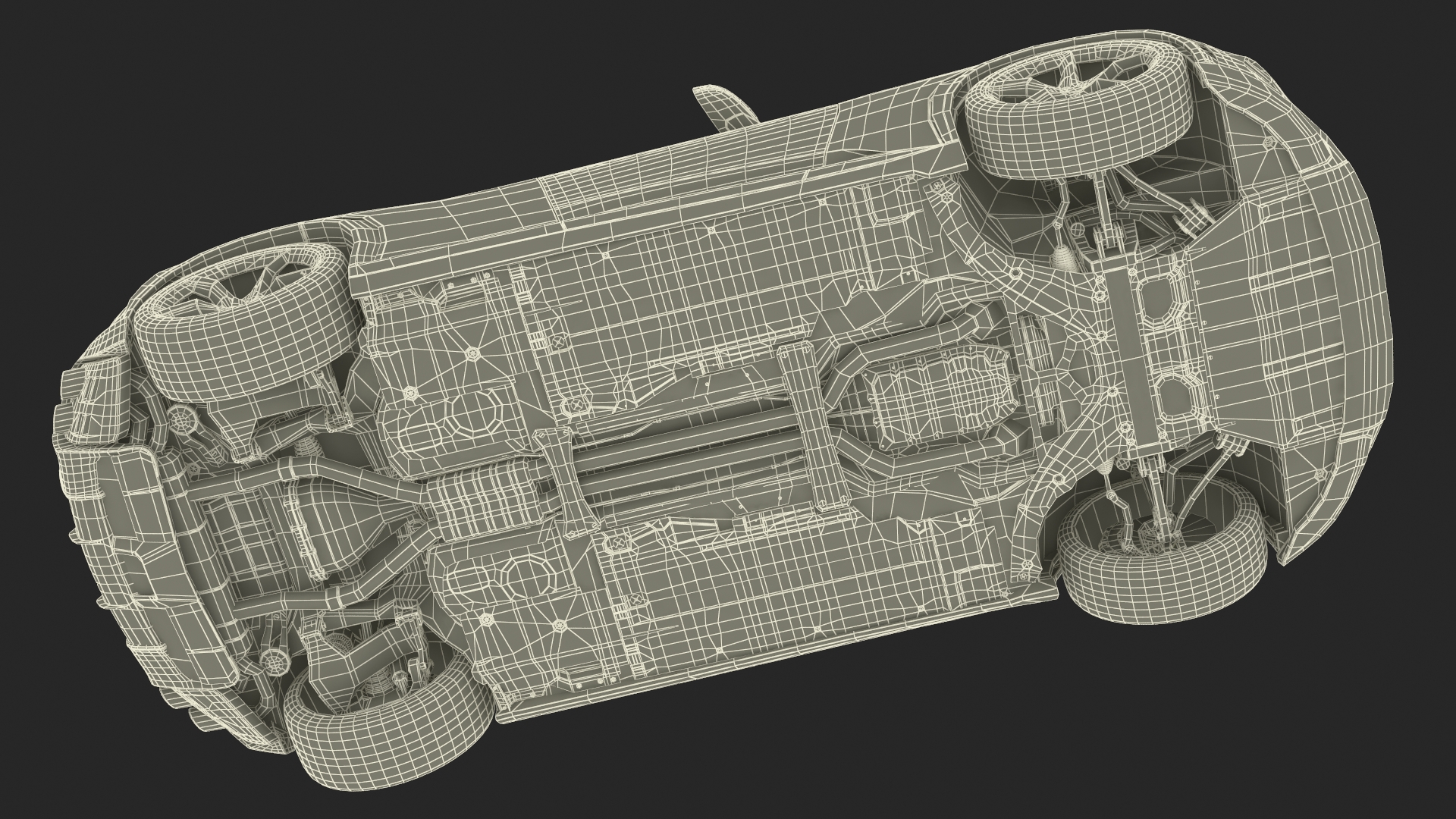 3D Ultimate Crossover Racing Car Red model