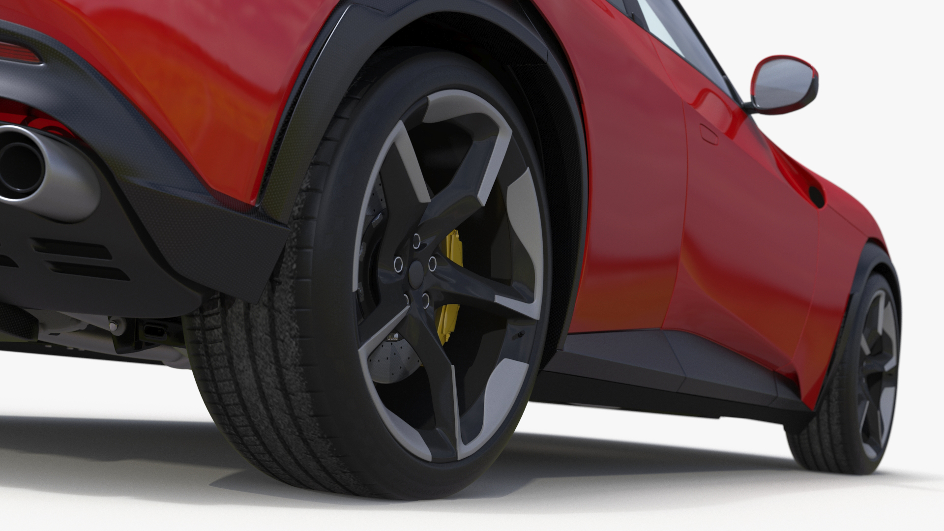 3D Ultimate Crossover Racing Car Red model