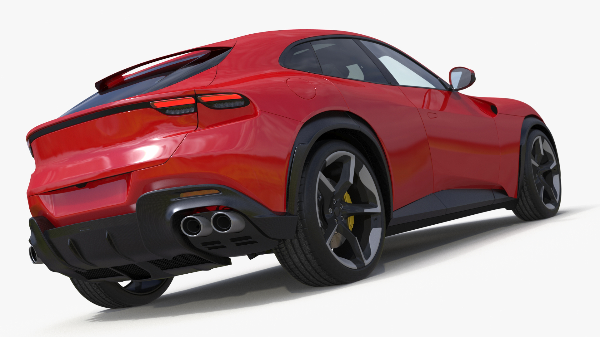 3D Ultimate Crossover Racing Car Red model