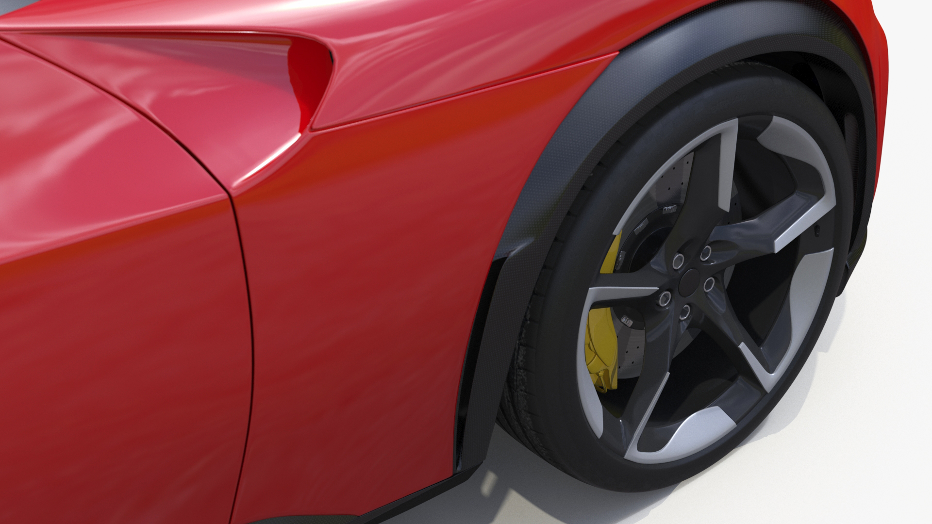3D Ultimate Crossover Racing Car Red model